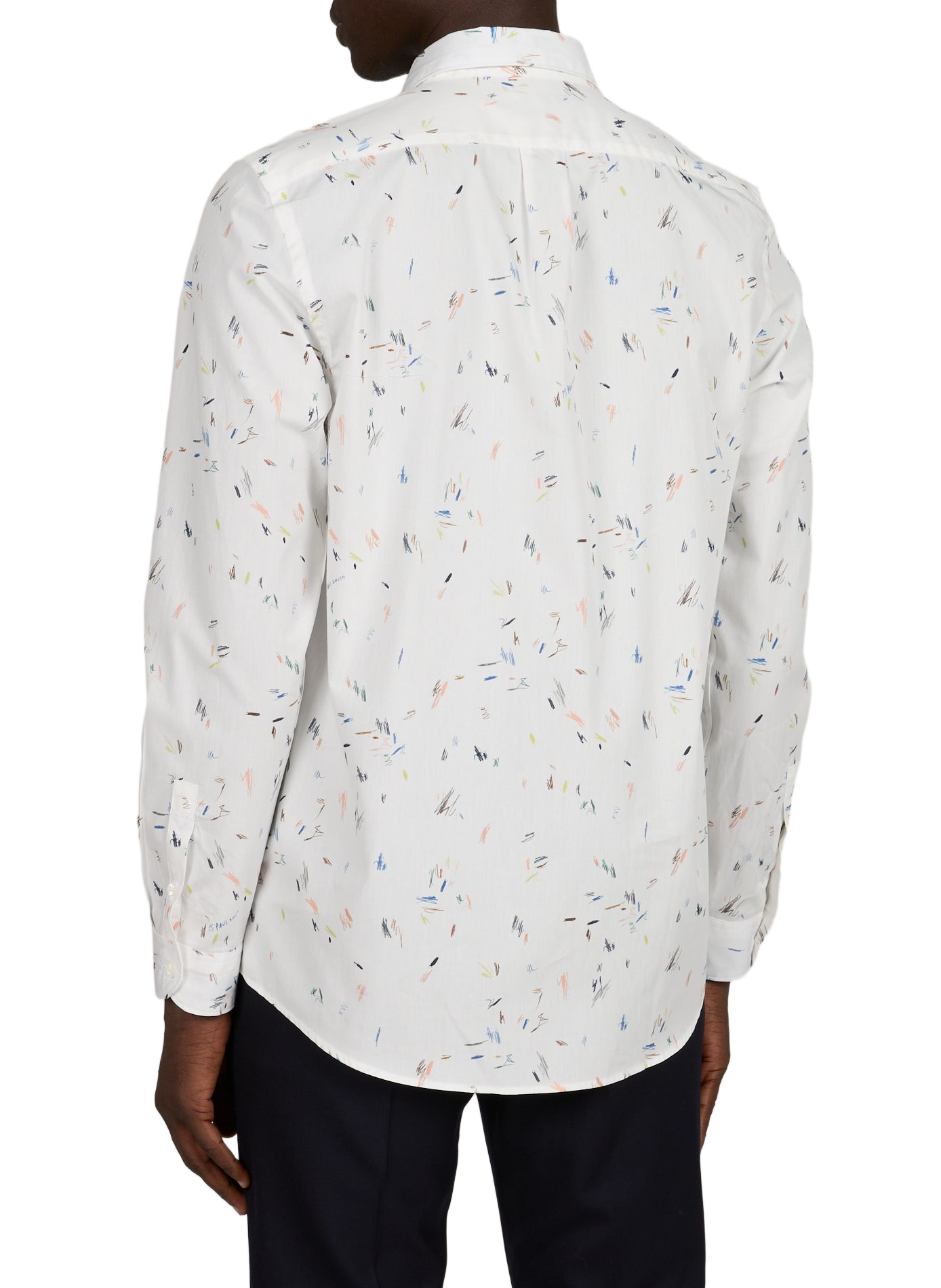 Chemise regular-fit col classique imprimée en coton PAUL SMITH Blanc