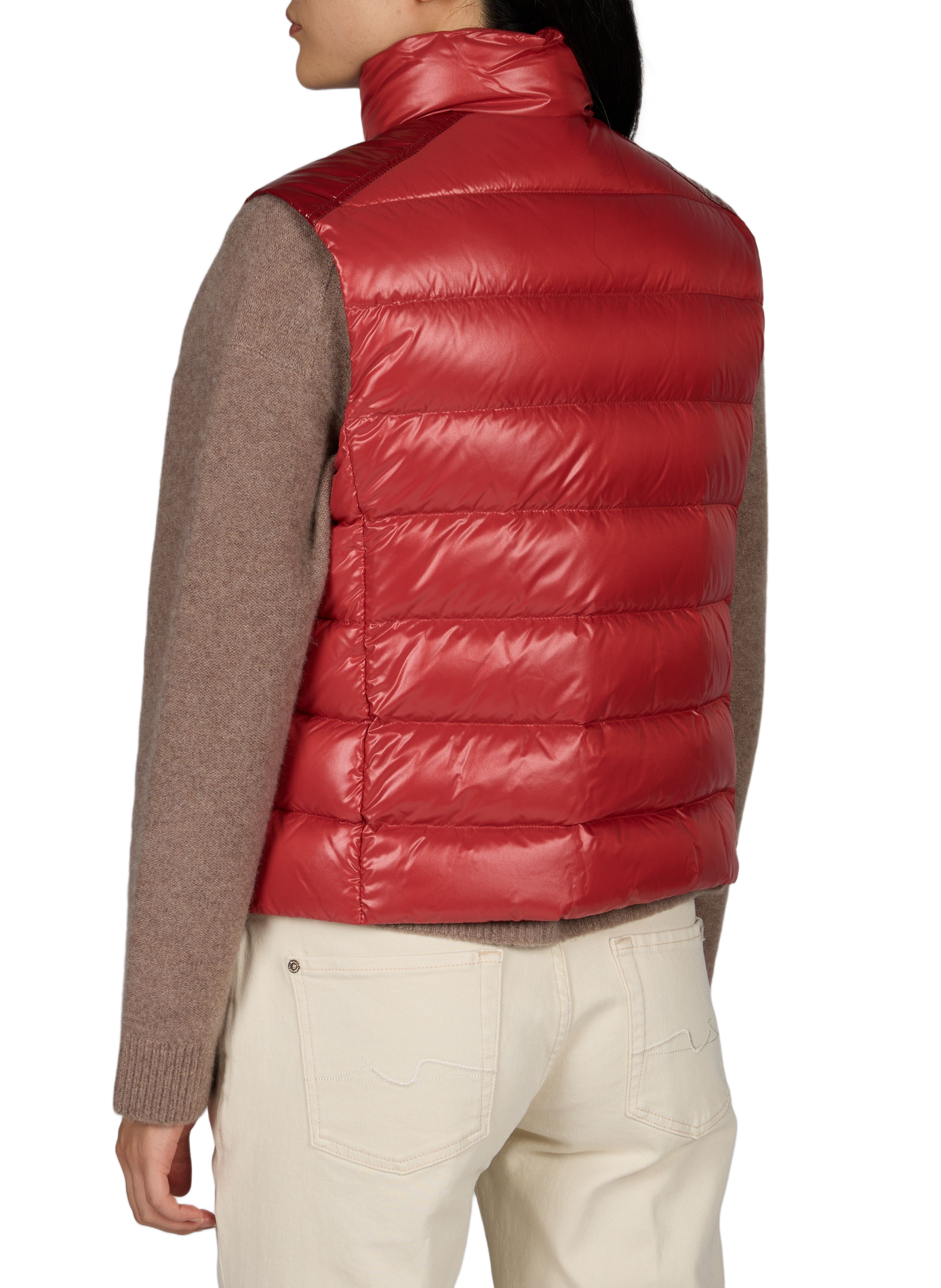 Gepolsterte ärmellose Weste Frelon MONCLER Rot