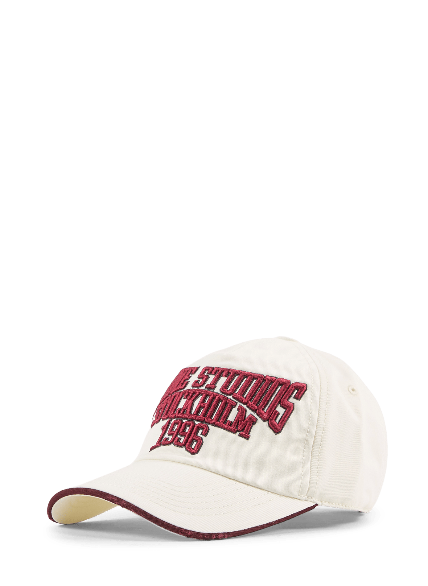 Cotton baseball cap with embroidered logo  ACNE STUDIOS White