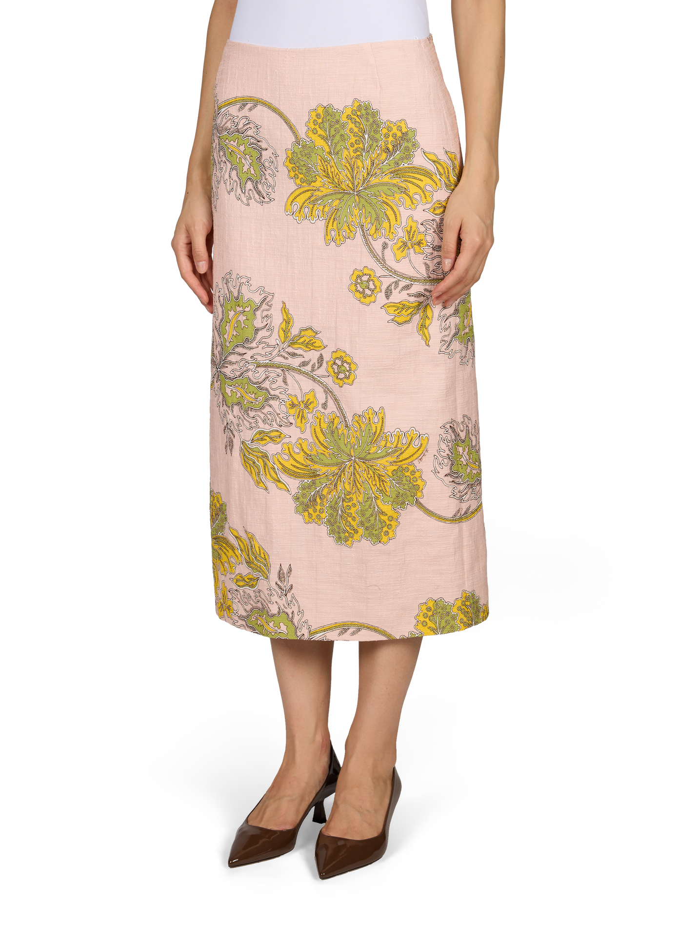 Pencil skirt in blended cotton LA DOUBLEJ Pink