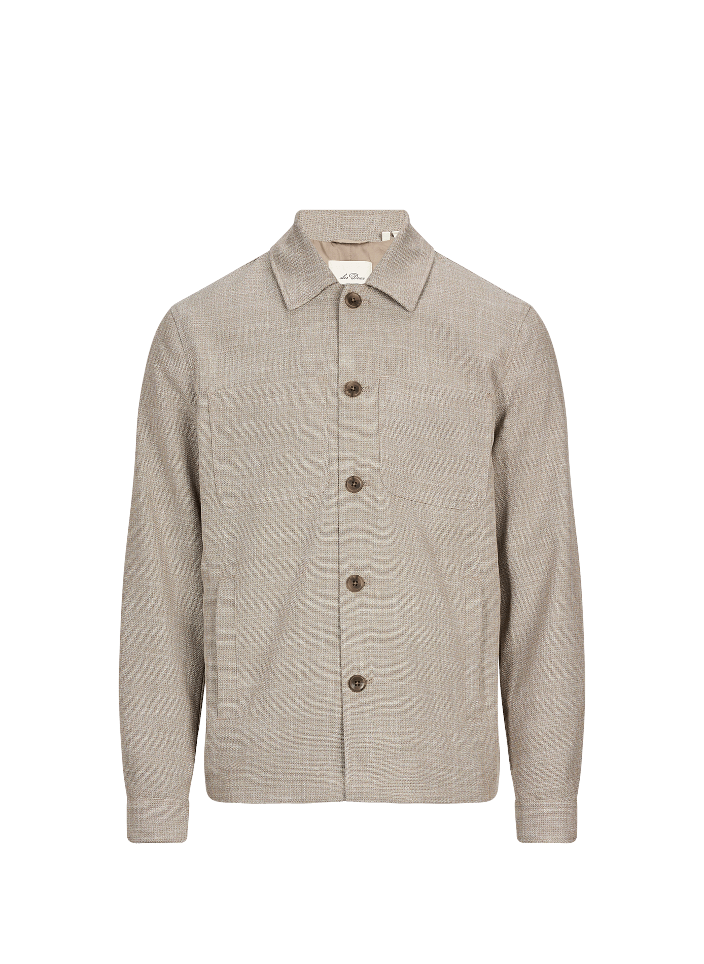 Gerade Tweed-Hemdjacke LES DEUX Beige