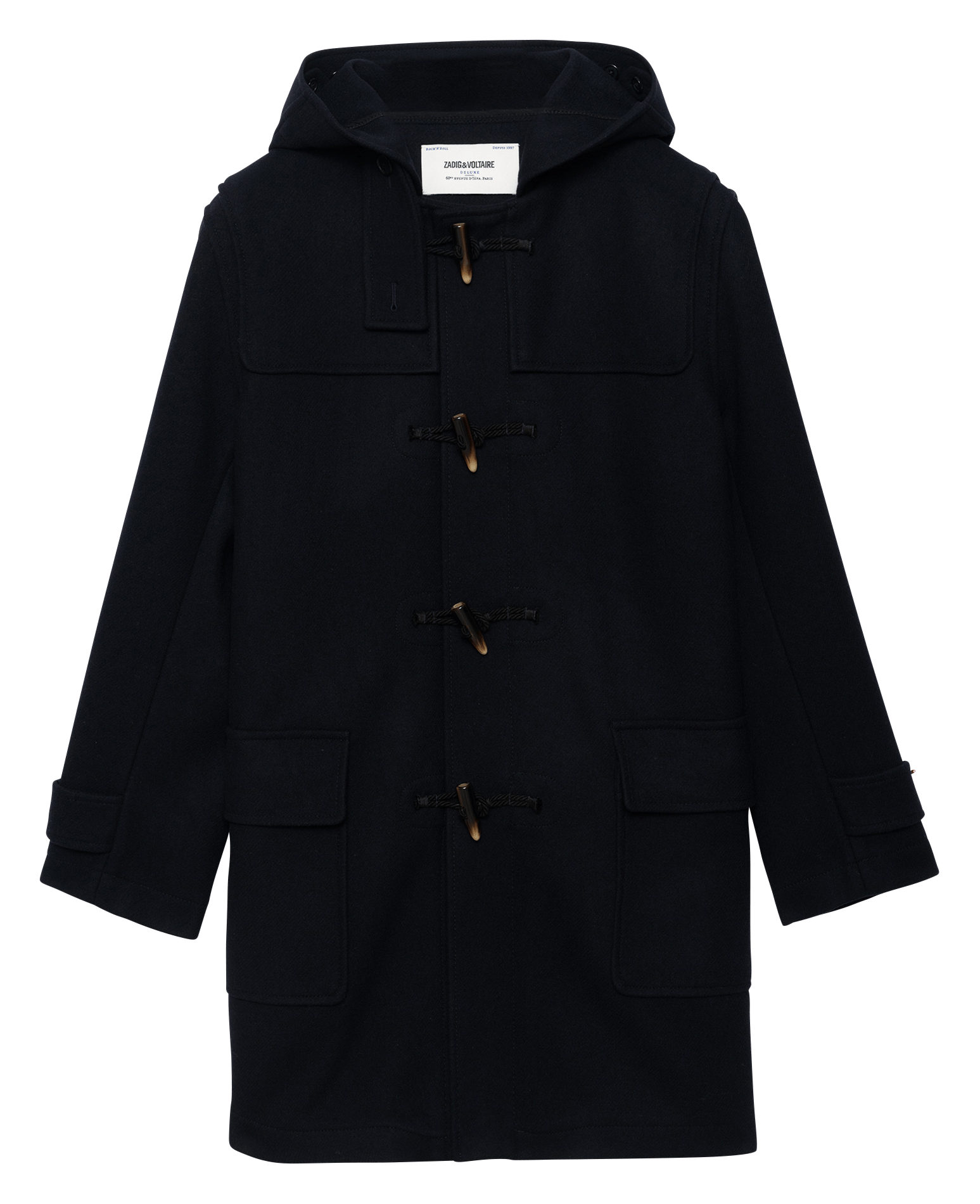 Manteau droit en laine mélangée mael ZADIG&VOLTAIRE Bleu