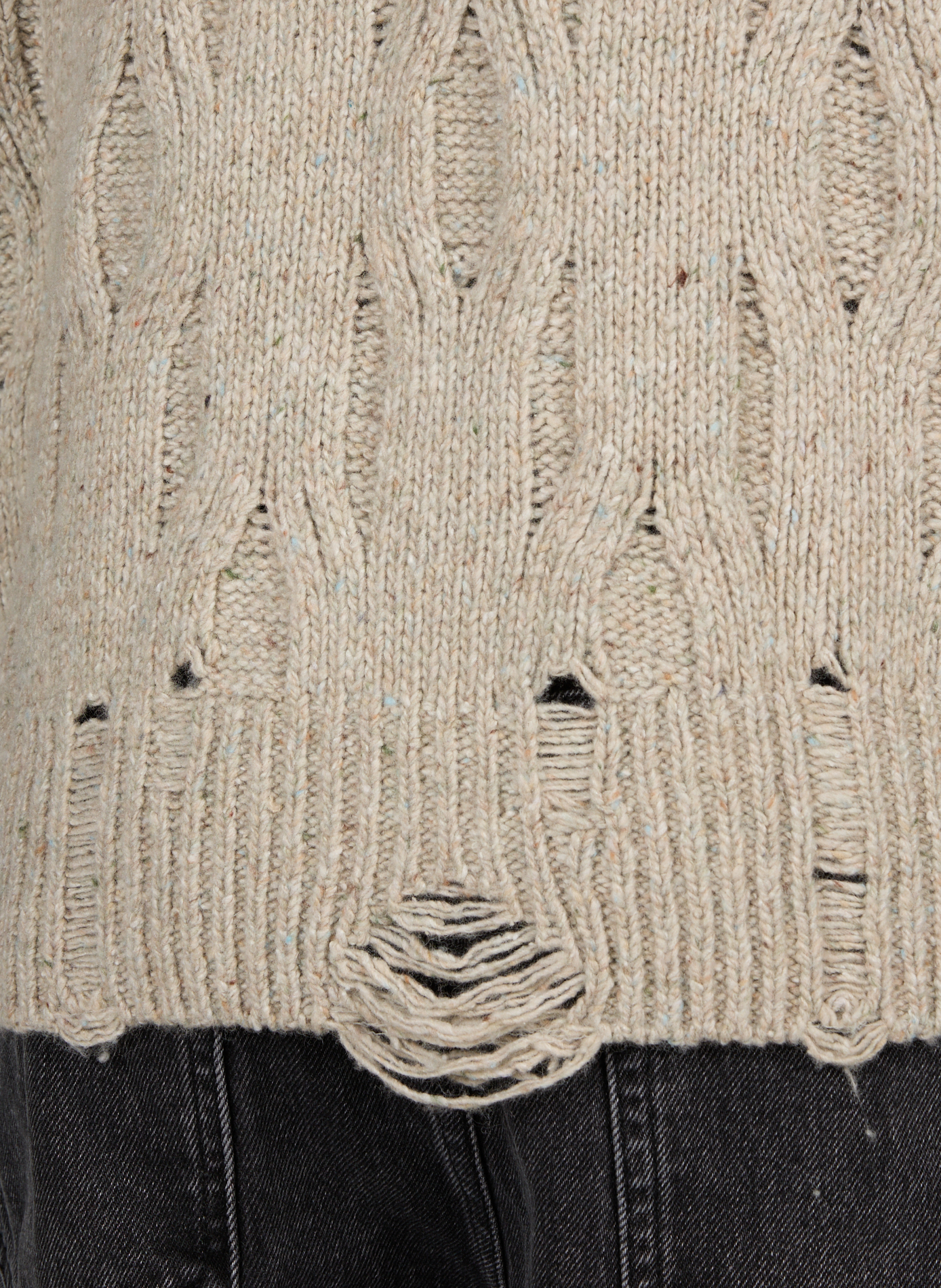 Oversized-Pullover aus Mischwolle REPRESENT Beige