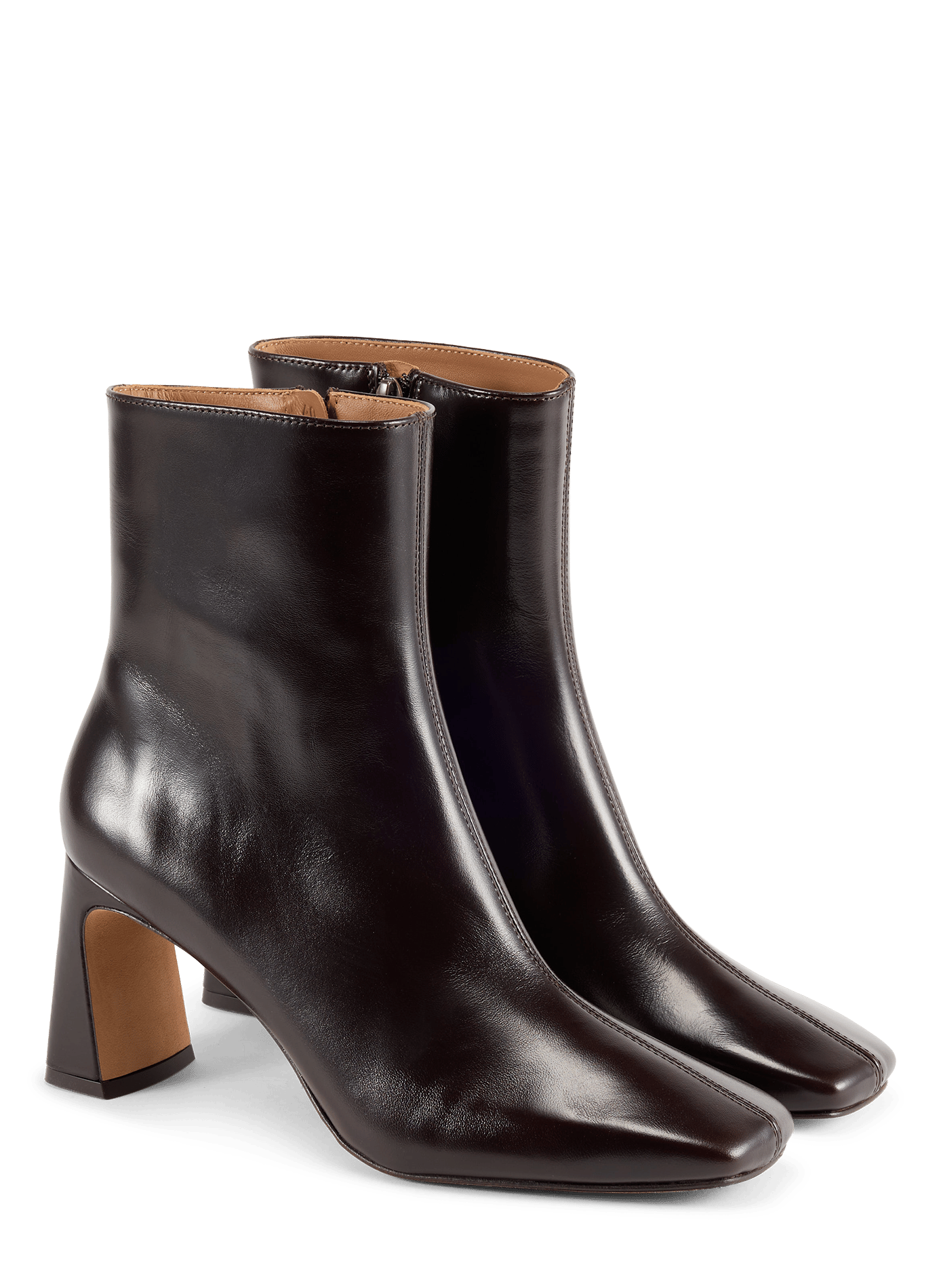 Bottines à talons Hazel en cuir BOBBIES Marron