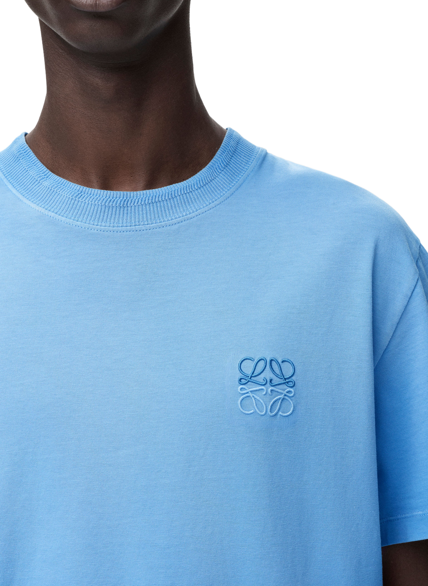 Classic short-sleeve cotton T-shirt | Blue LOEWE Men