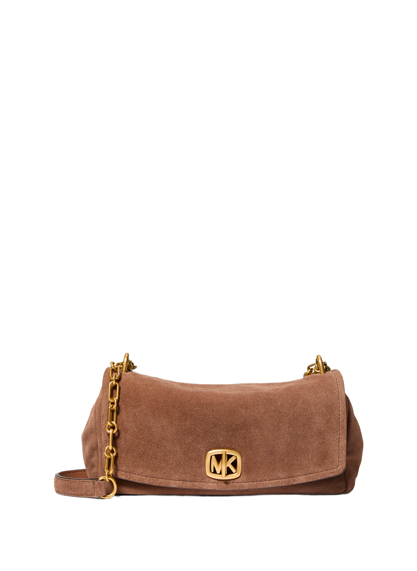 Petit sac porté épaule Bryant en cuir suédé MICHAEL KORS Marron