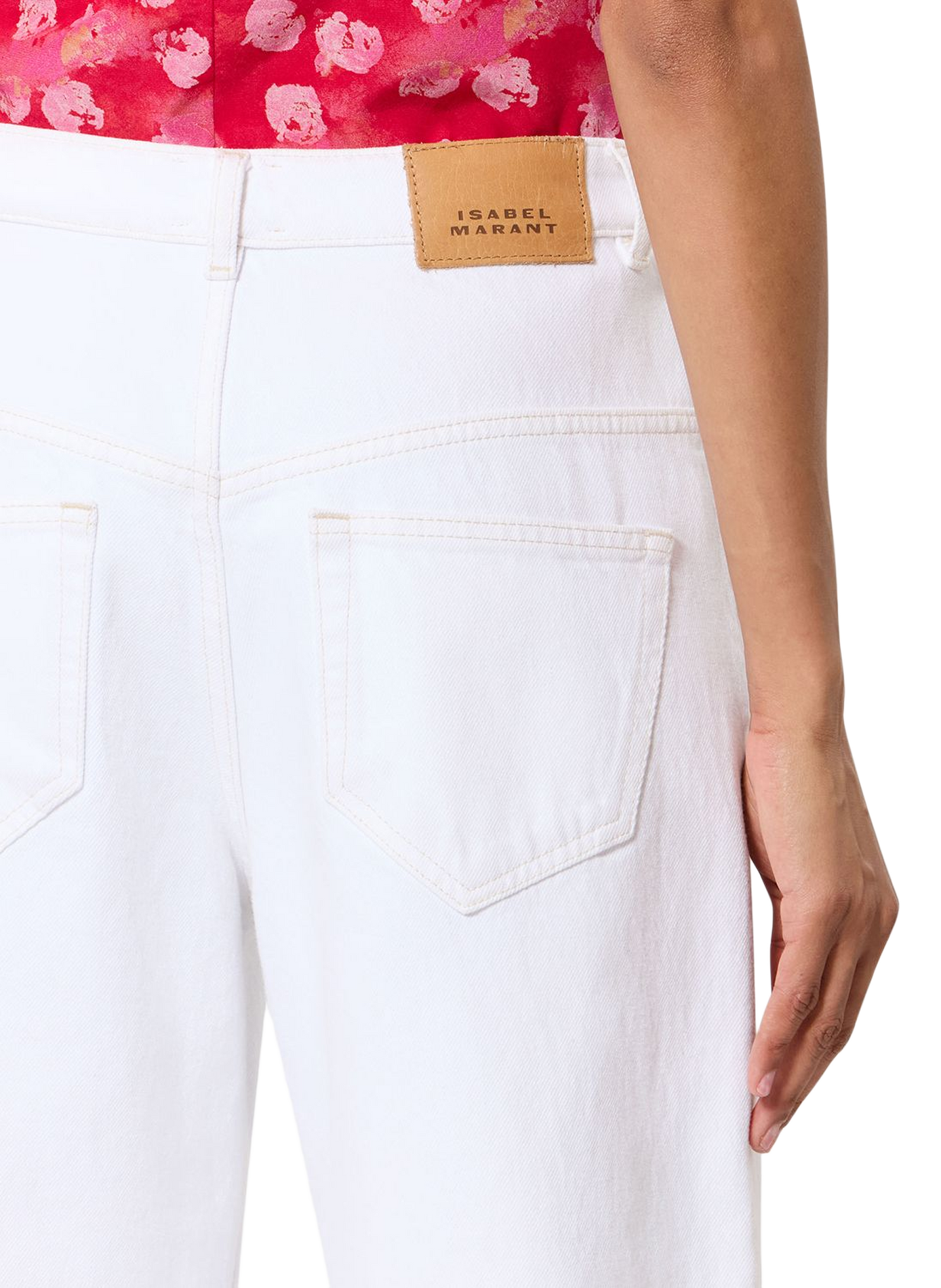 Bootcut jeans Belvia in katoenen denim ISABEL MARANT Wit
