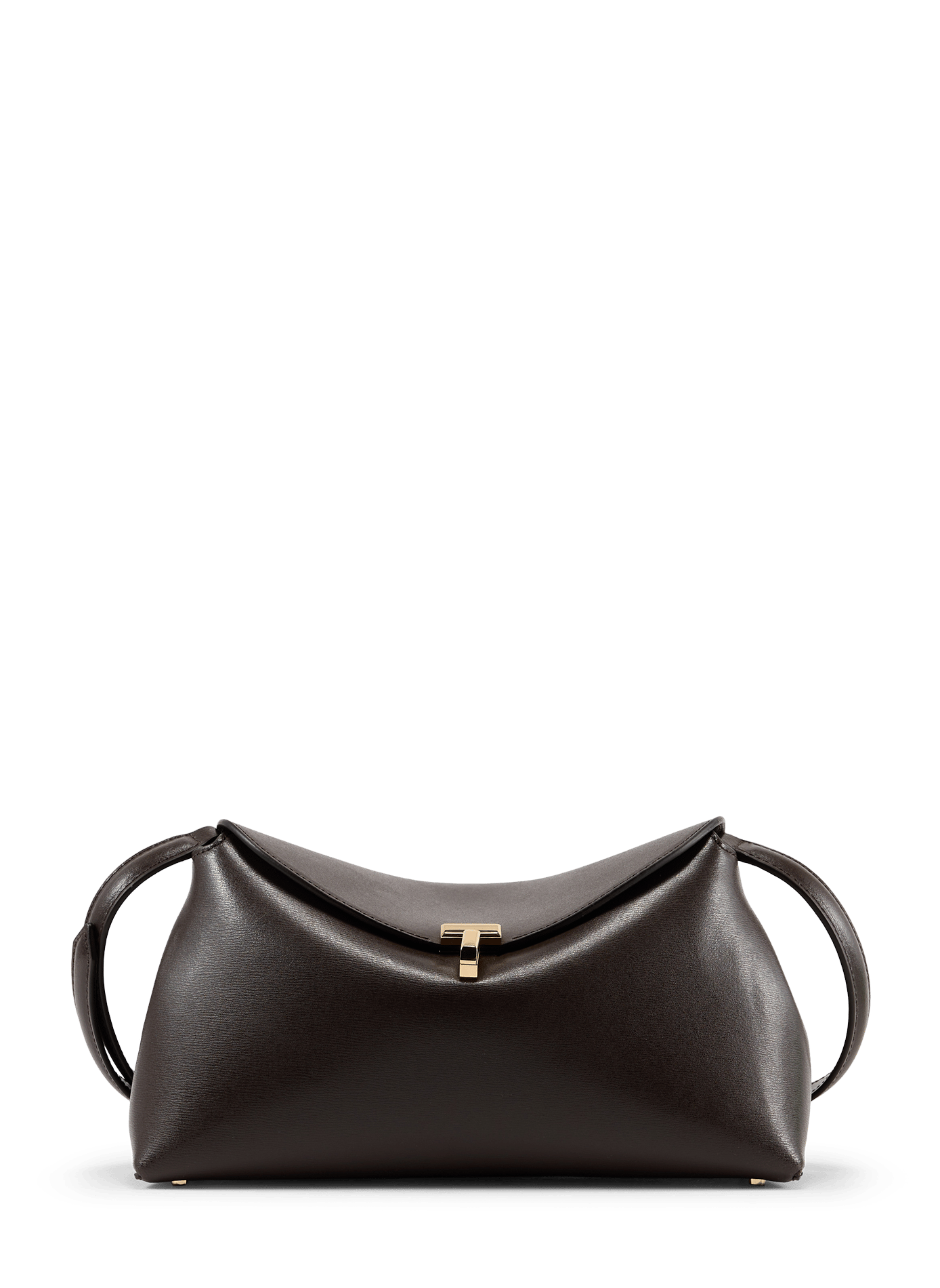 Sac porté épaule T-Lock en cuir TOTEME Marron