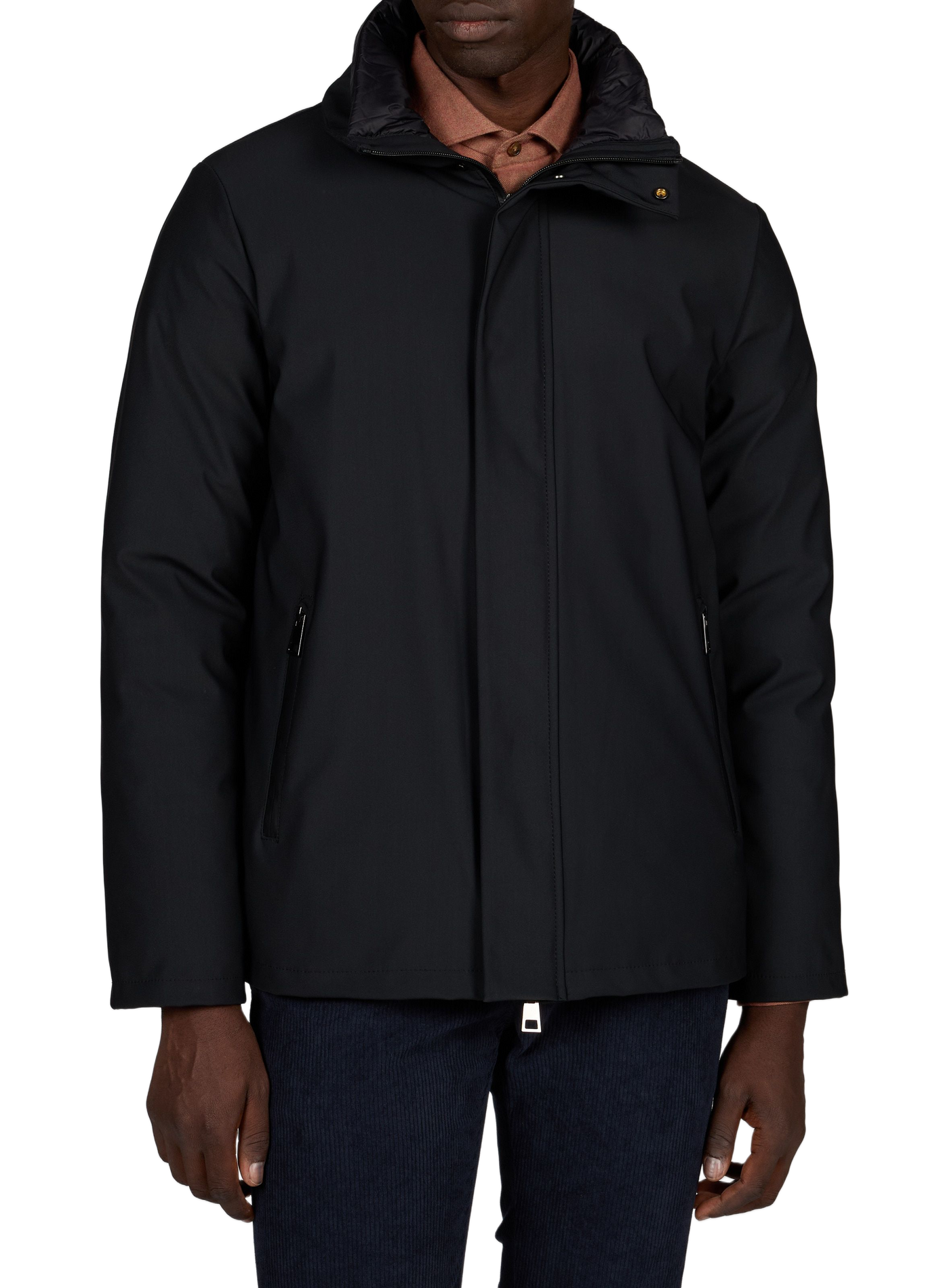 Halflange parka Gaspard Cardell met capuchon 1789 CALA Zwart
