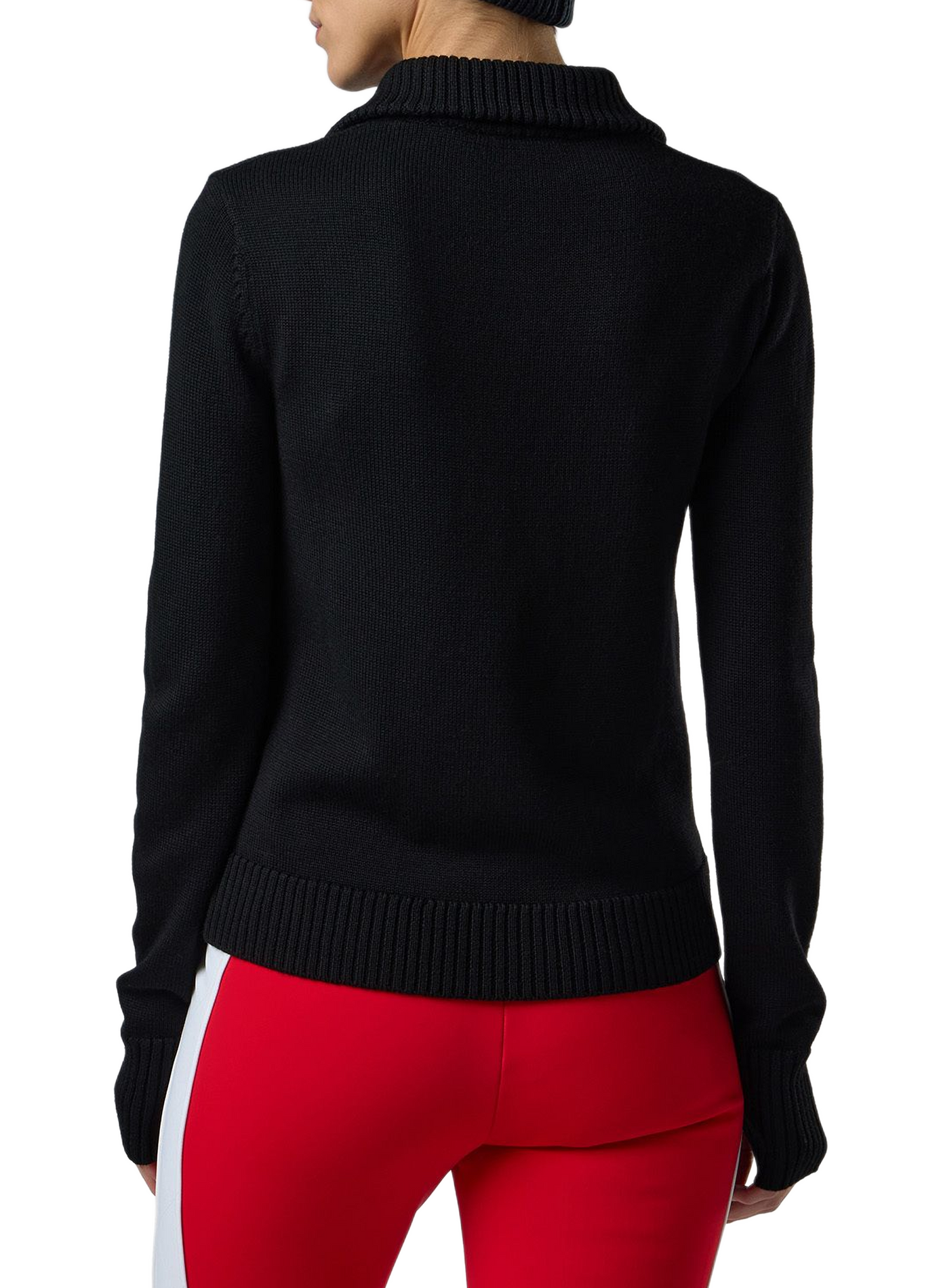 Merino wool zip neck jumper ROSSIGNOL Black