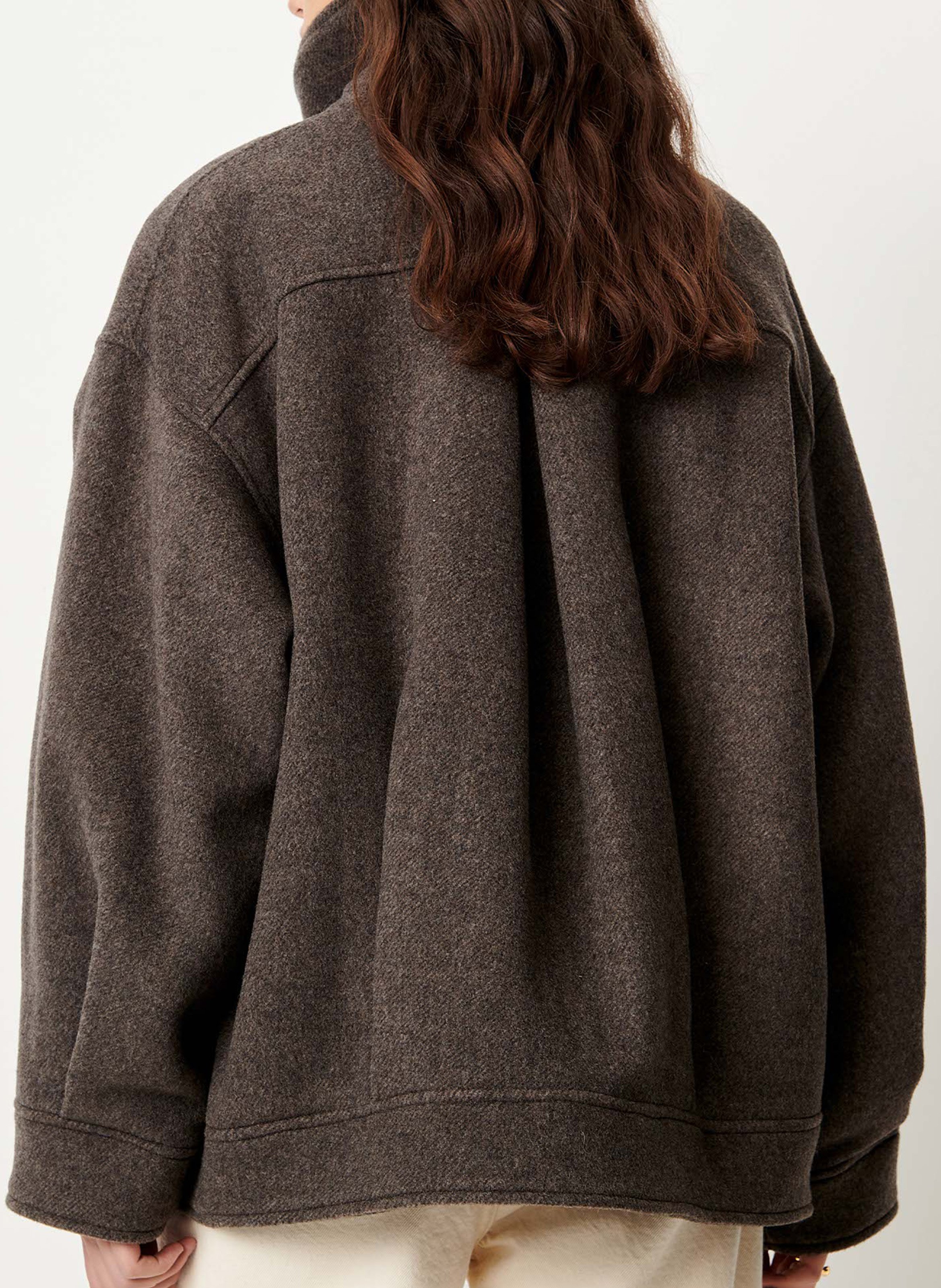 Manteau oversize en laine mélangée nariwa SESSUN Gris