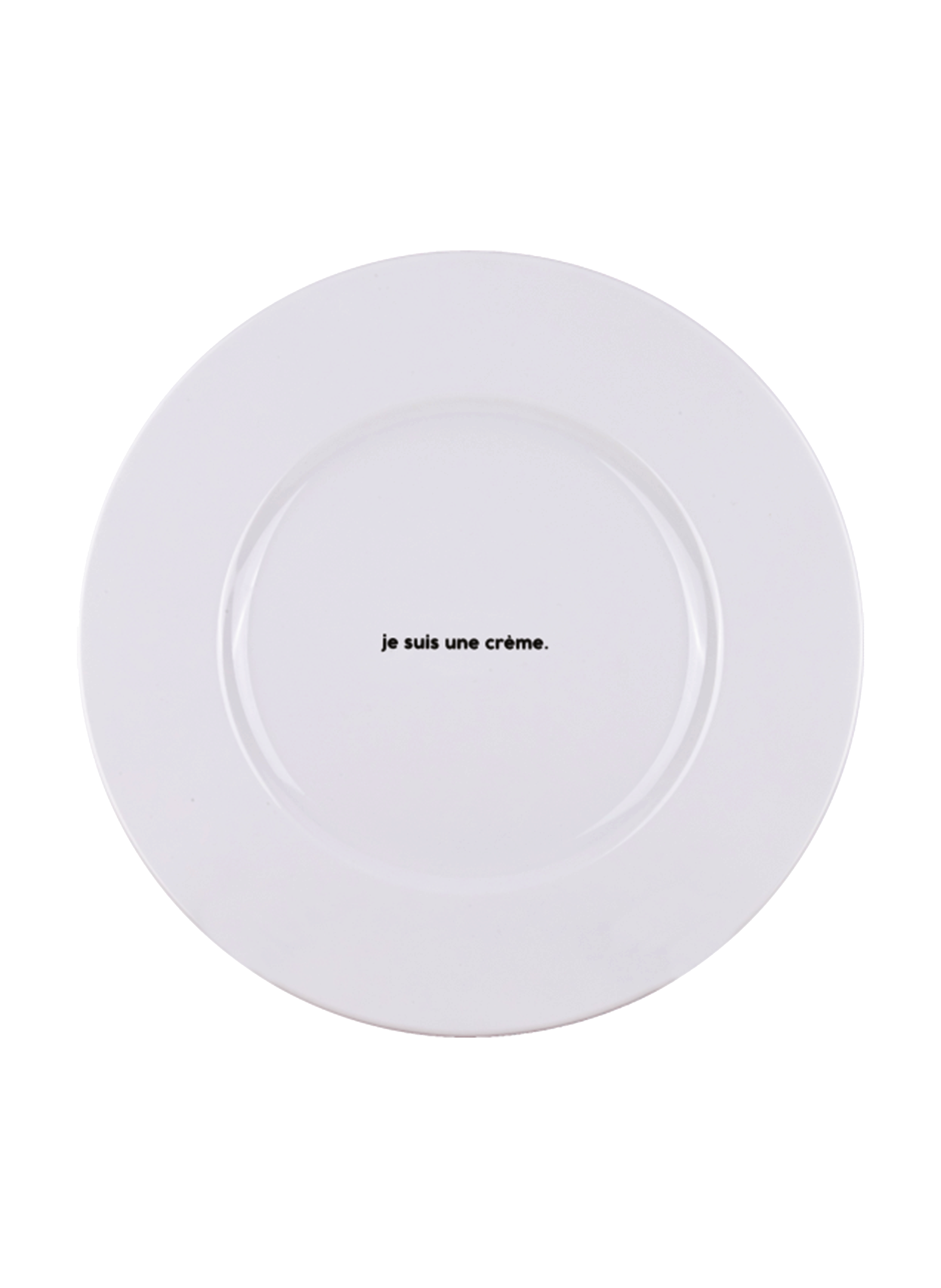 Assiette Je suis une crème