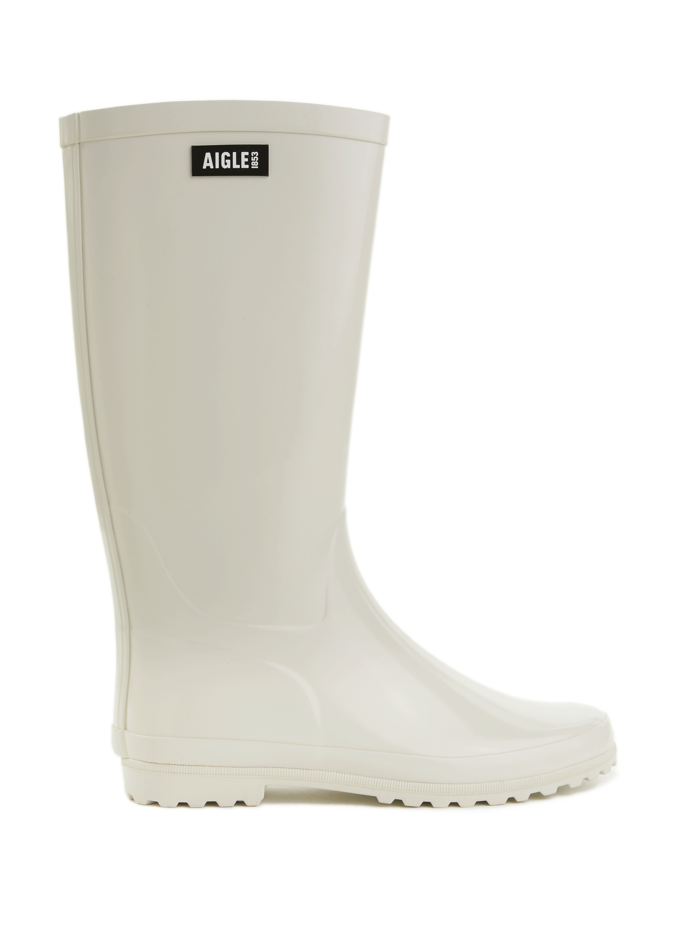 Patent rain boots AIGLE Beige