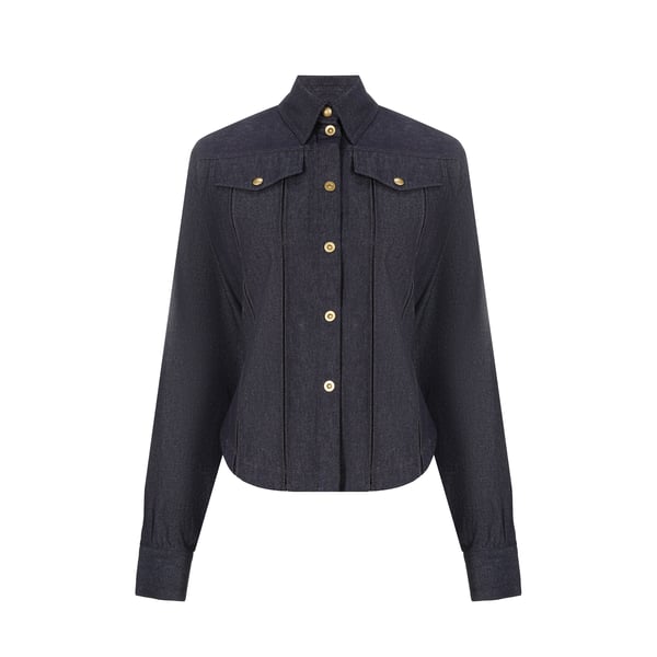 Chemise asymétrique en jean