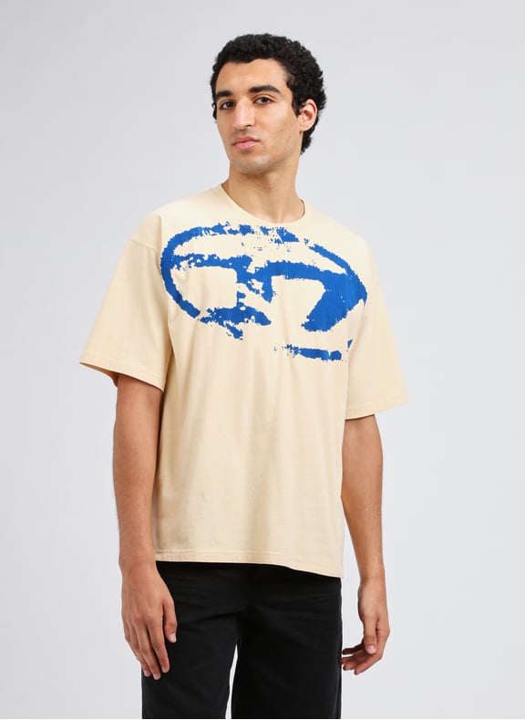 T-shirt en coton Beige by DIESEL DIESEL T-shirt en coton Beige
