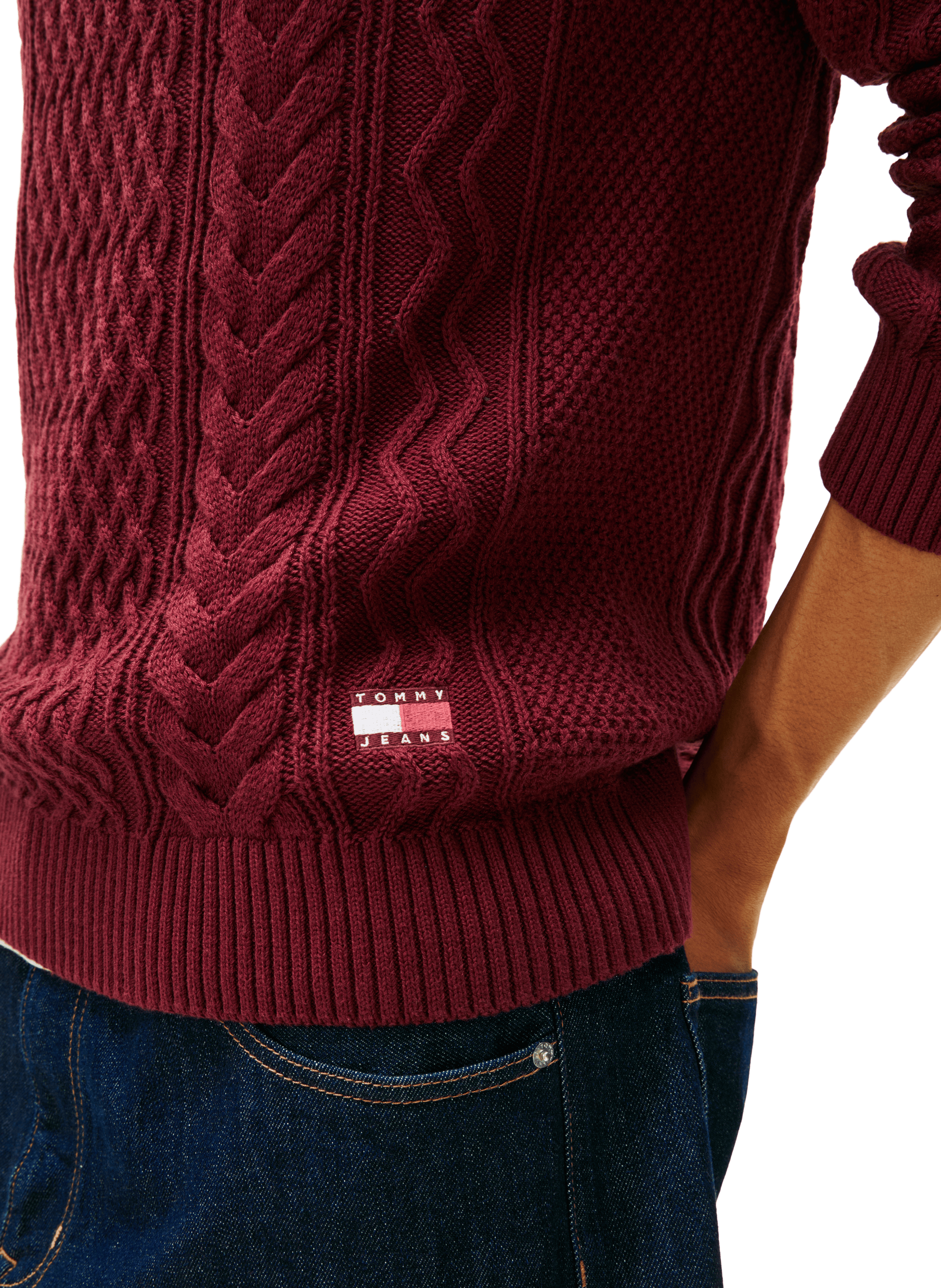 Cable knit jumper TOMMY HILFIGER Red