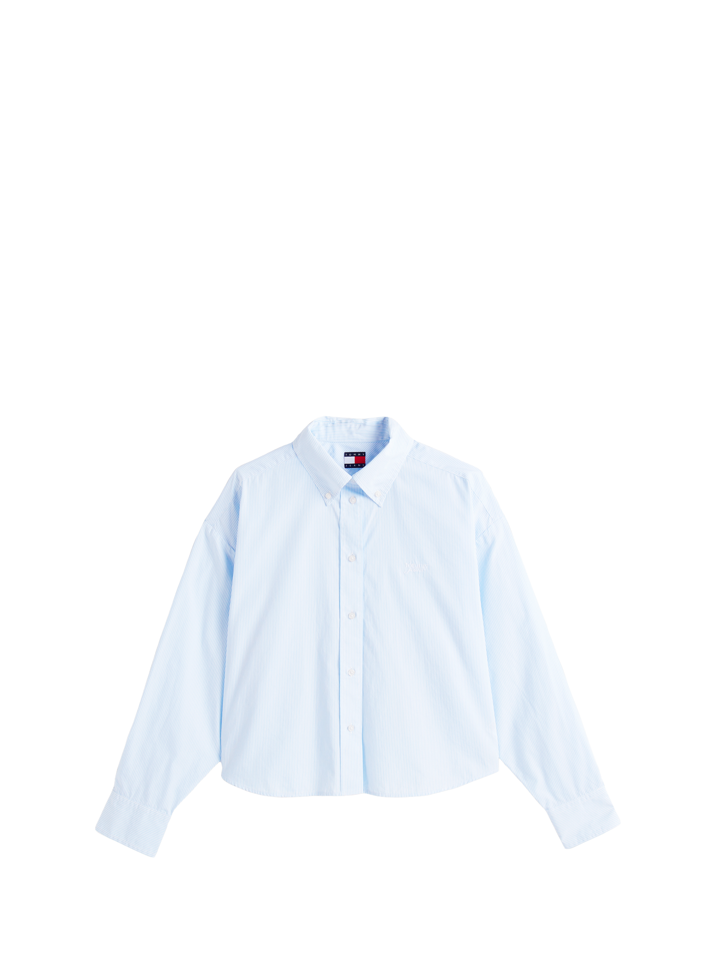 Chemise courte en coton TOMMY HILFIGER Bleu