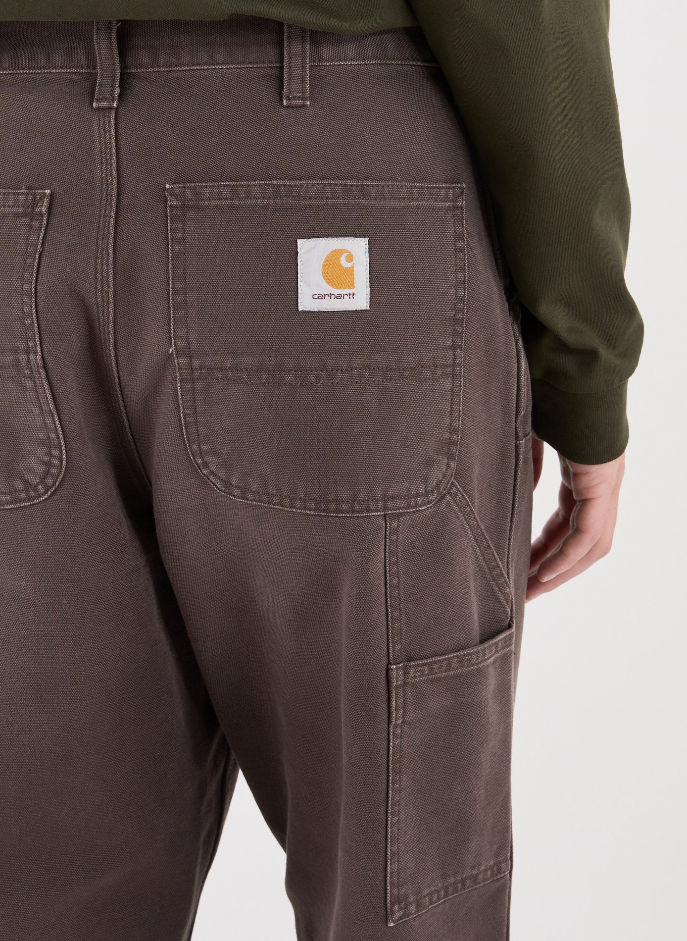 Straight cotton trousers CARHARTT WIP Brown