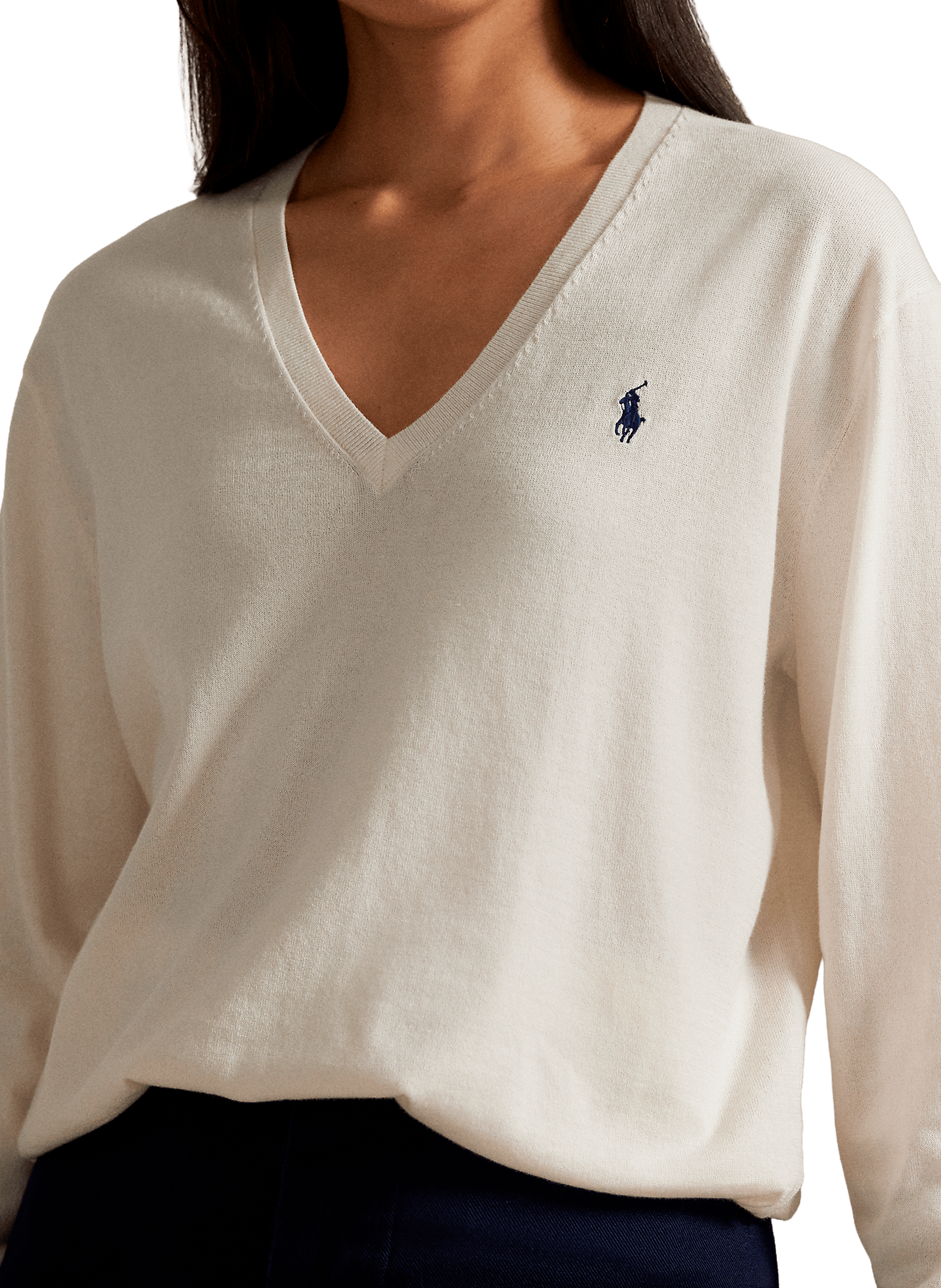 Cotton V-neck jumper POLO RALPH LAUREN Beige