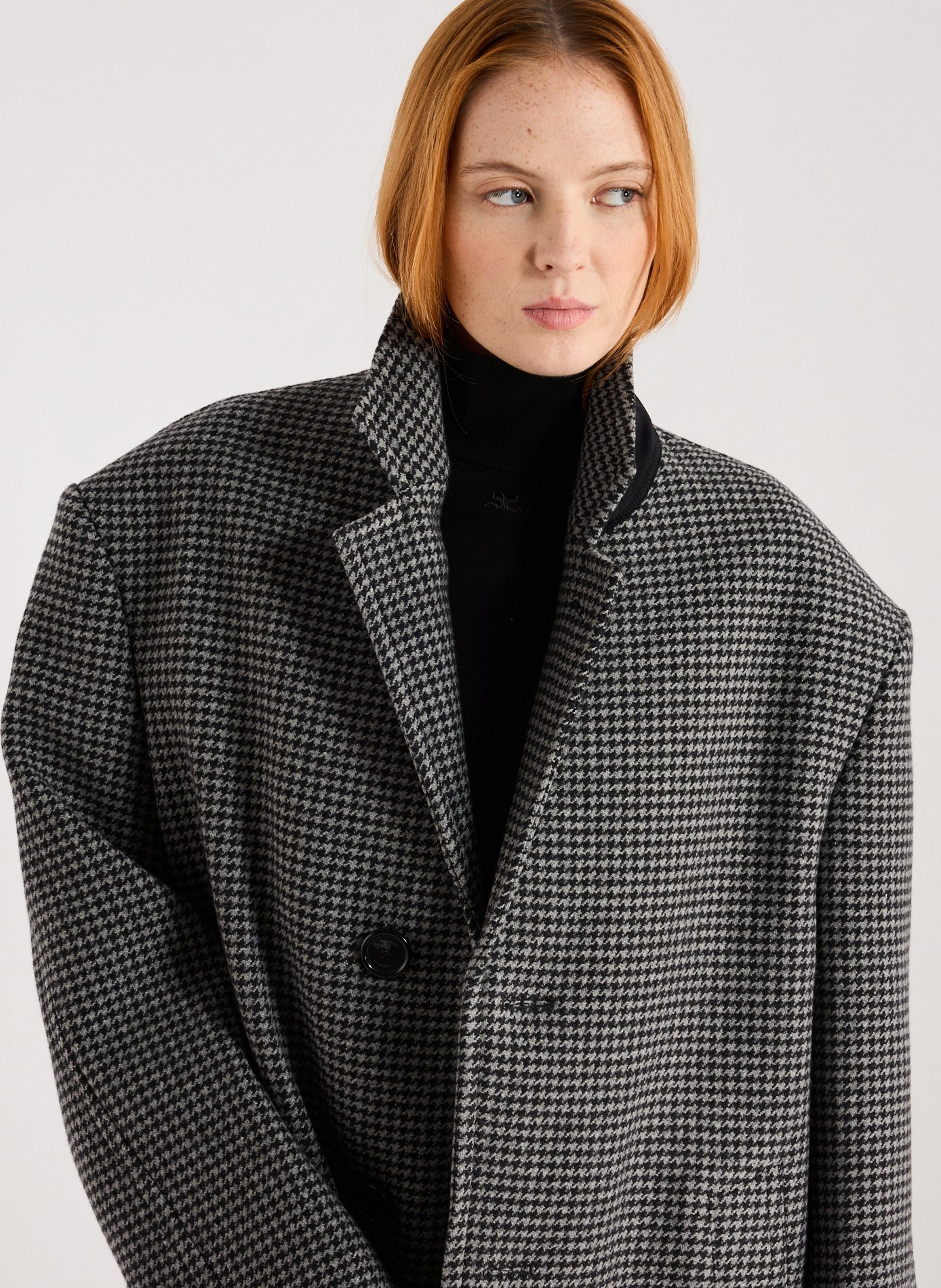 Wool houndstooth coat COPERNI Grey