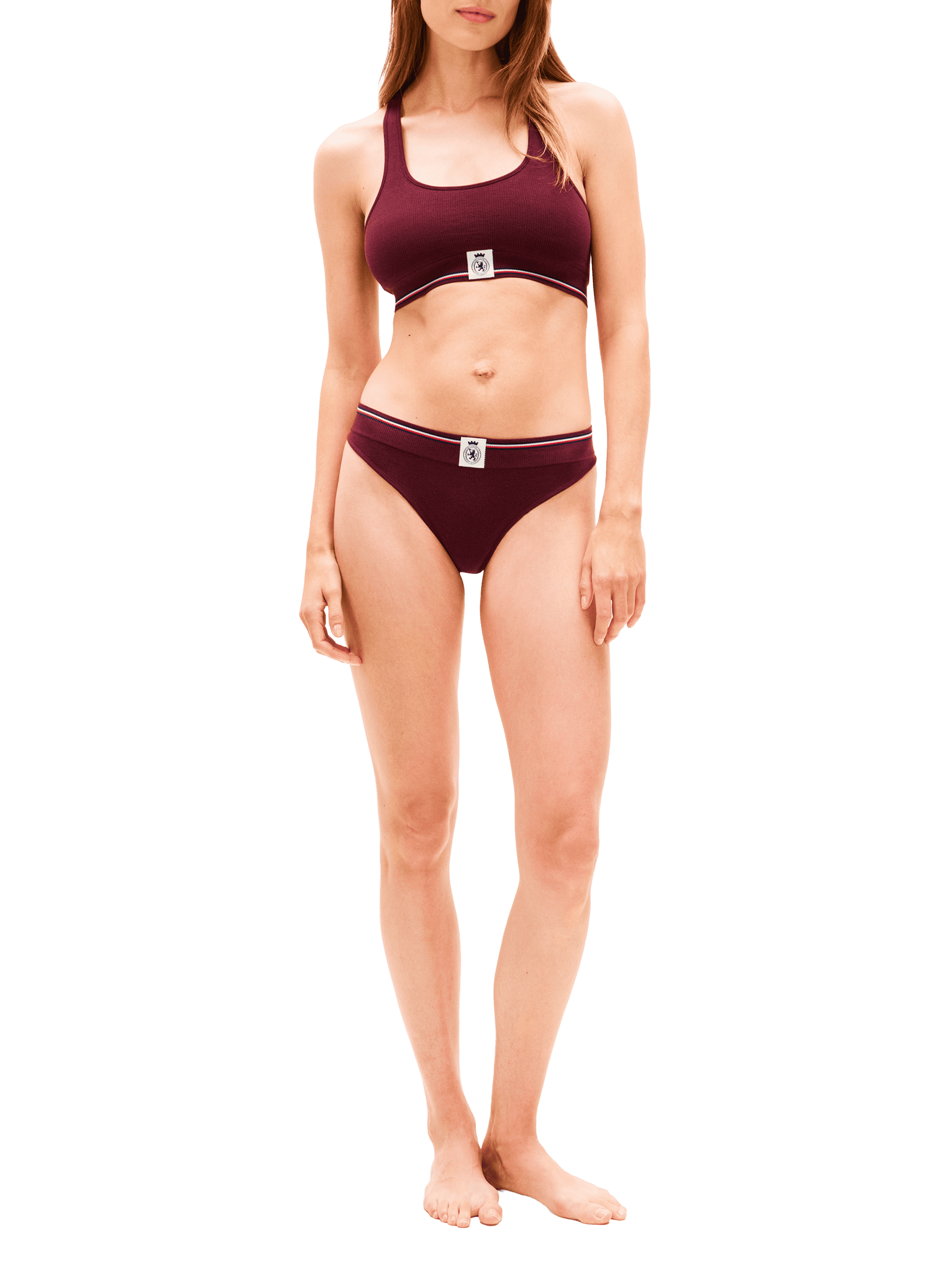 String côtelé à logo TOMMY HILFIGER Rouge