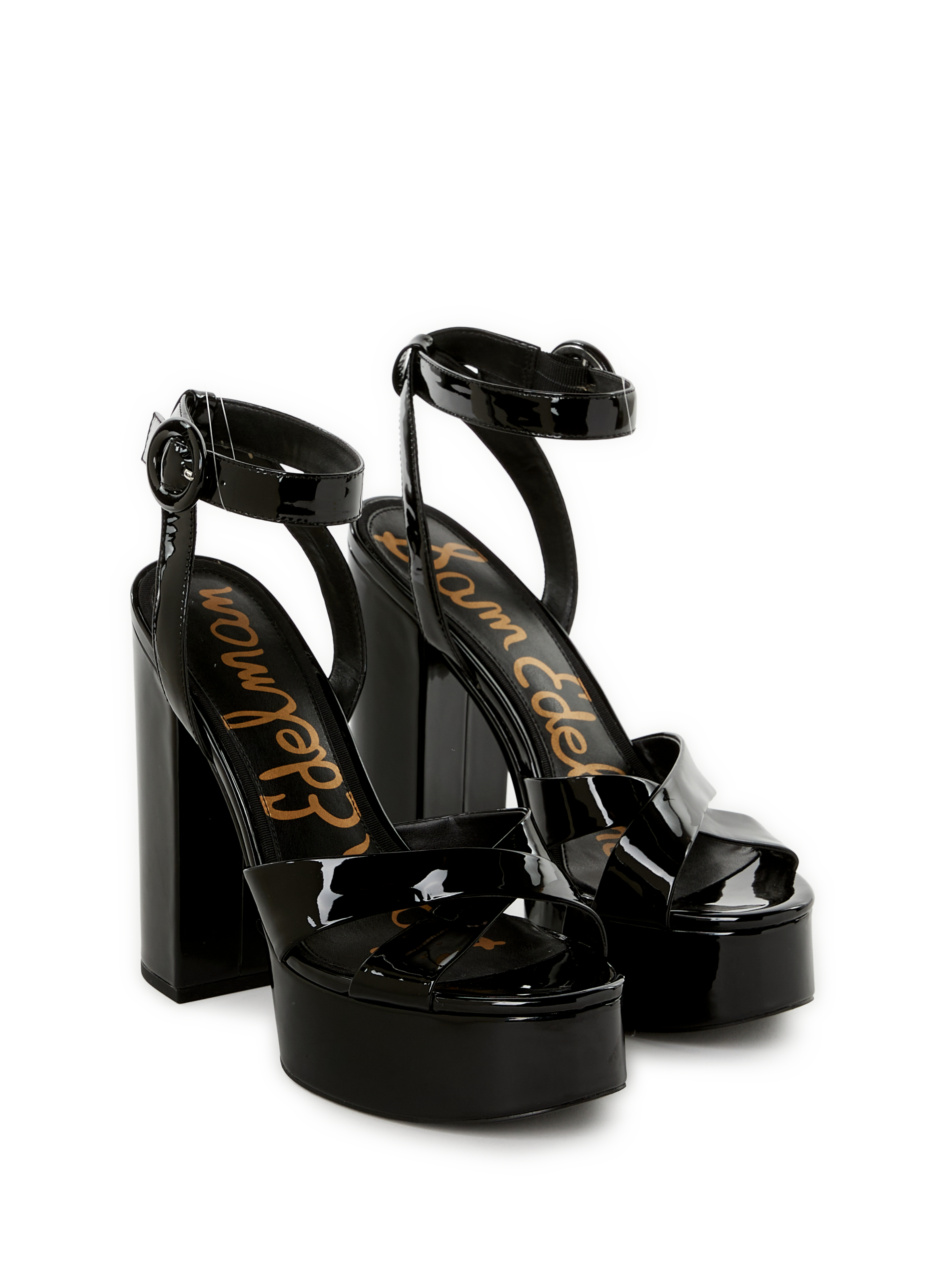 Escarpins brillants en cuir SAM EDELMAN Noir