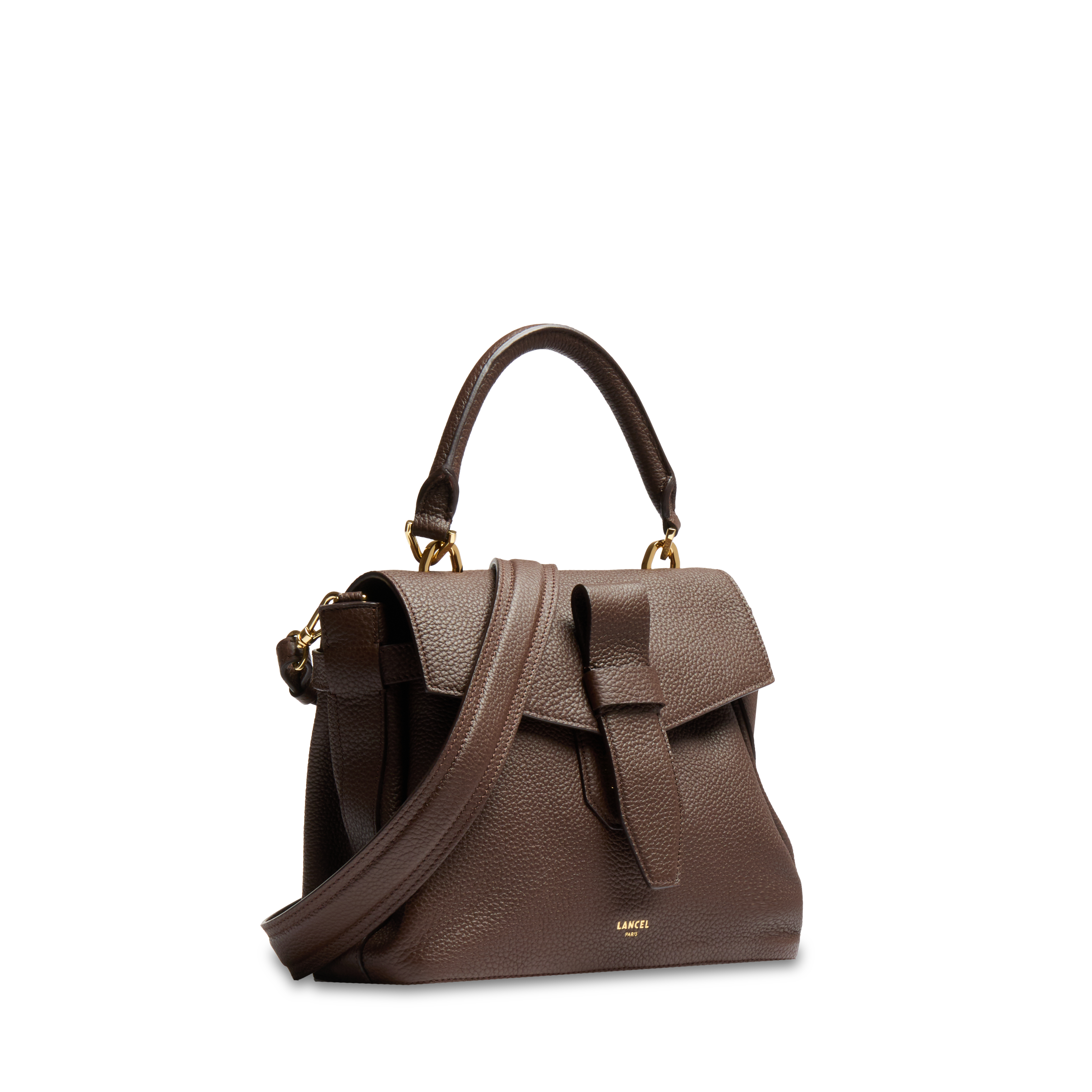 Sac porté main s charlie de lancel en cuir LANCEL Marron