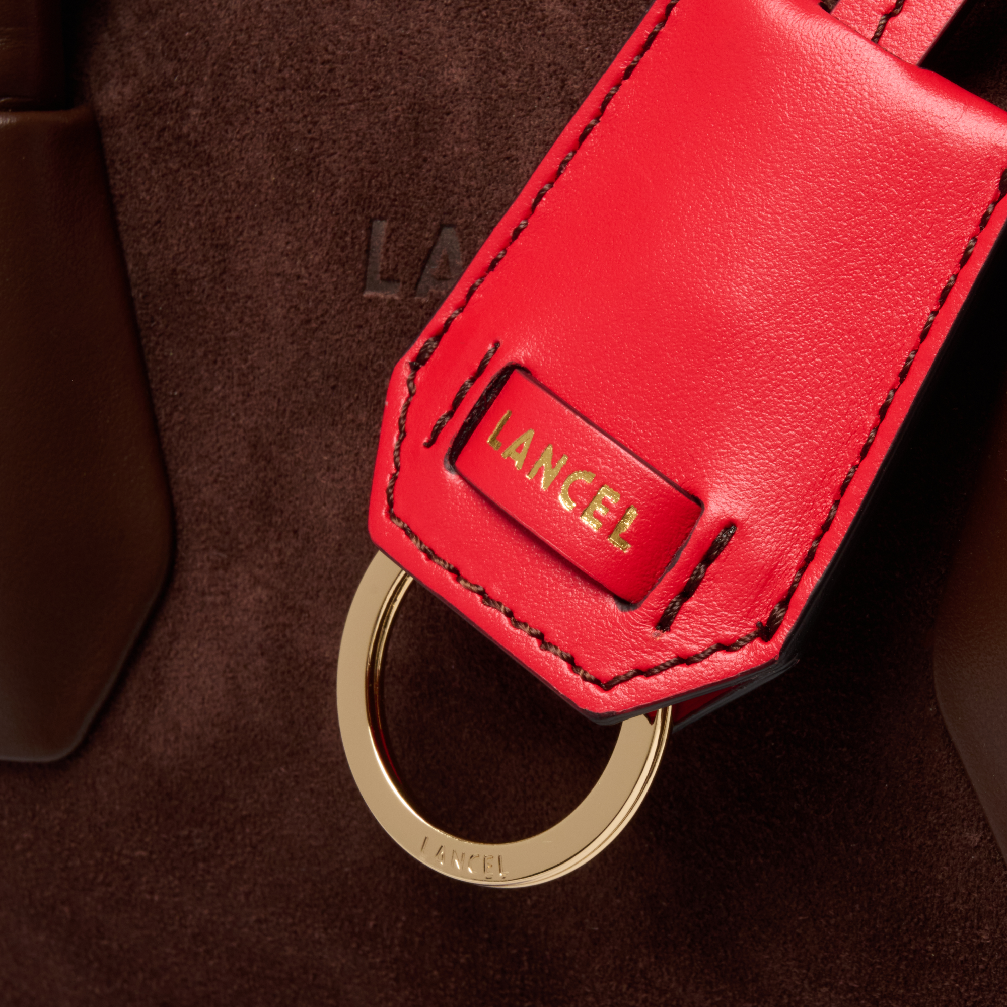 Sac bowling m bcbg de lancel en cuir LANCEL Marron