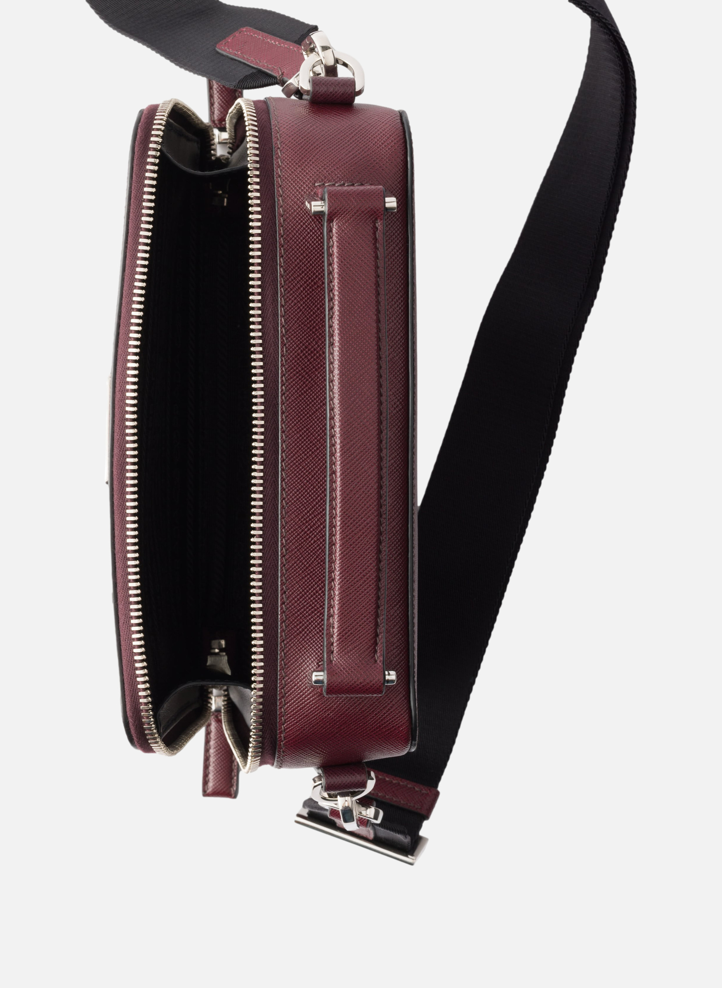 Sac prada brique en cuir saffiano PRADA Rouge