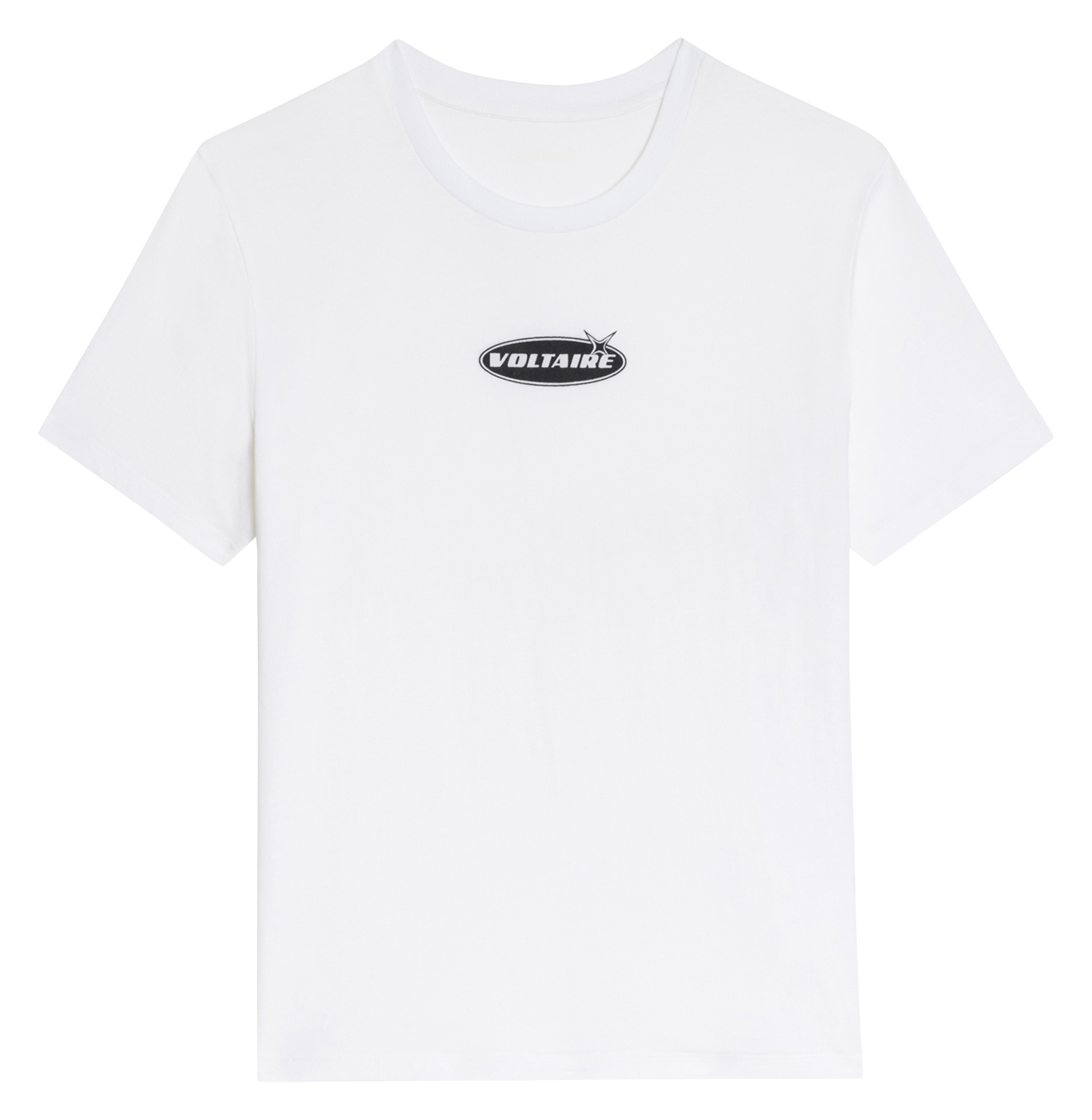 Tee-shirt droit col rond en coton tommy ZADIG&VOLTAIRE Blanc