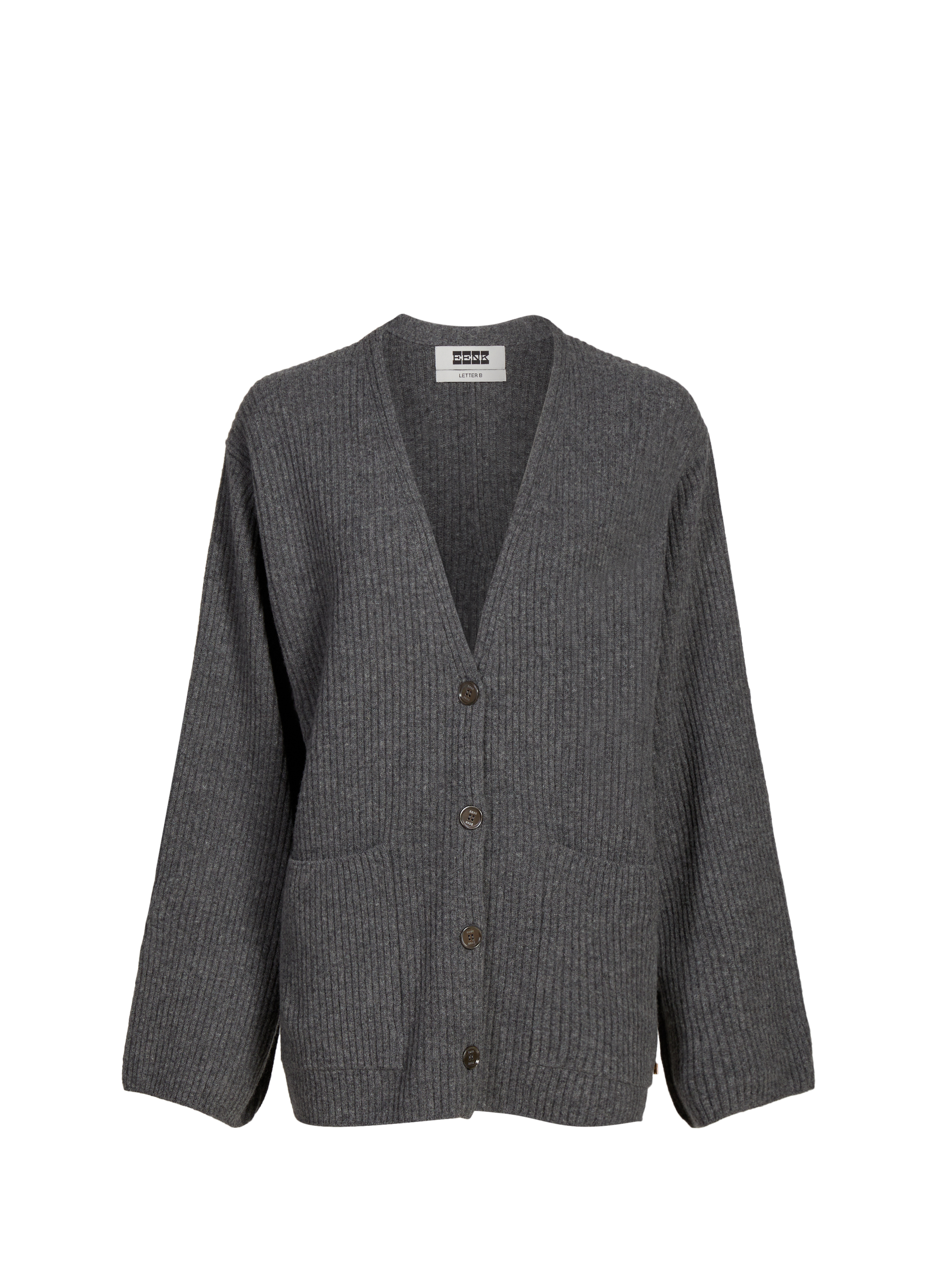 EENK Ribbed cardigan Grey
