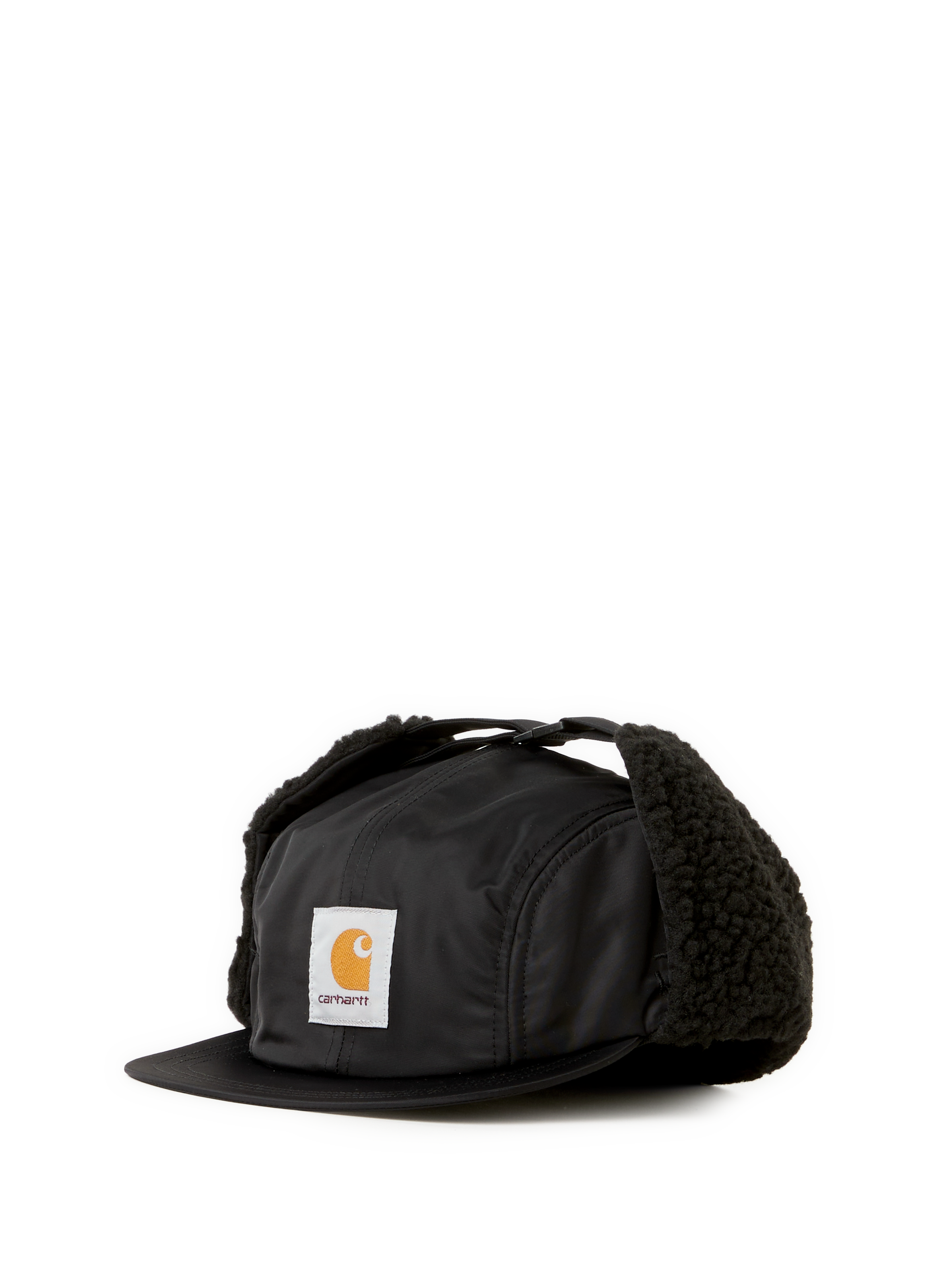 CARHARTT WIP Cap with fleece ear flaps Black