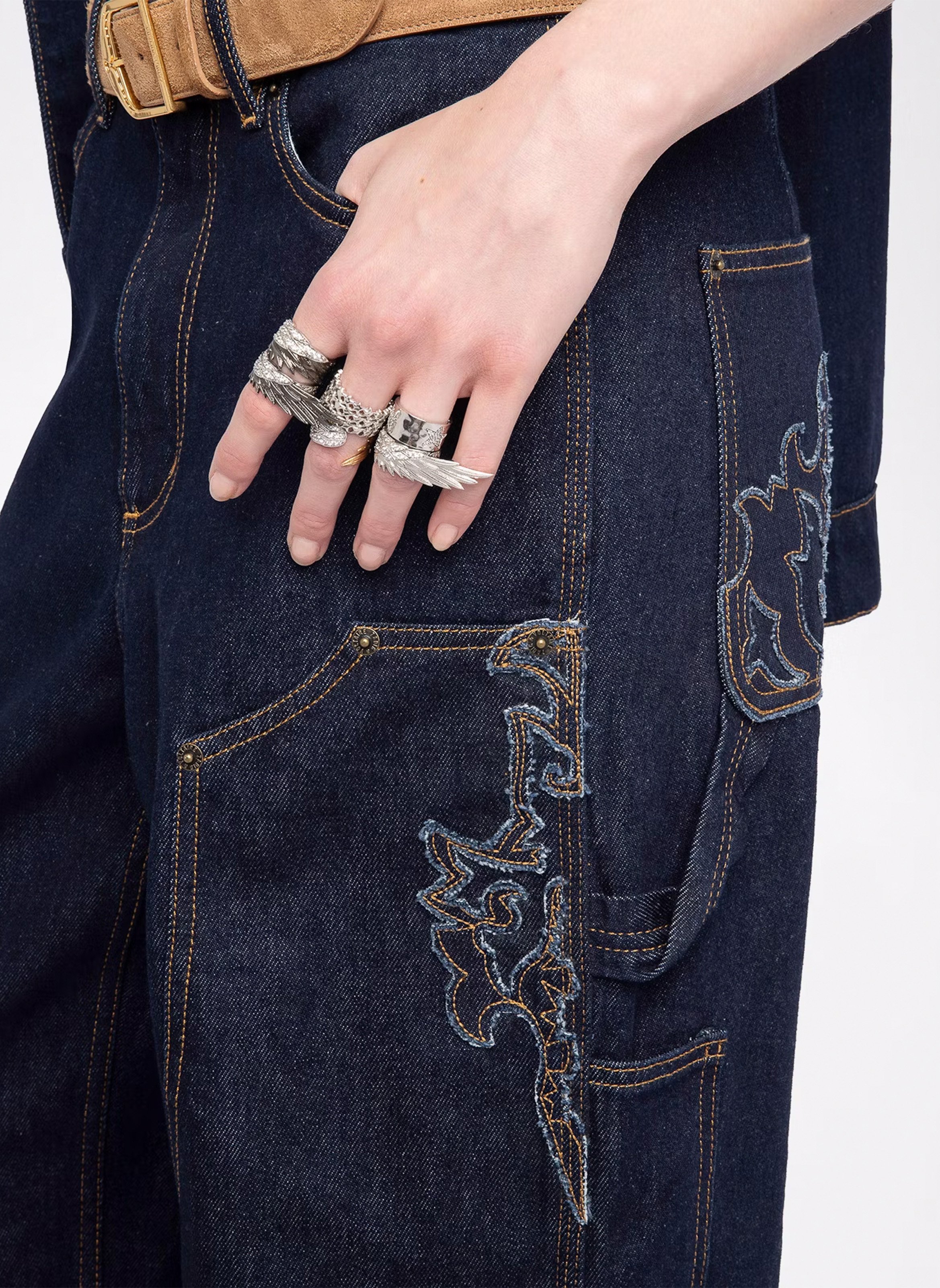 Jean droit en coton perya ZADIG&VOLTAIRE Bleu