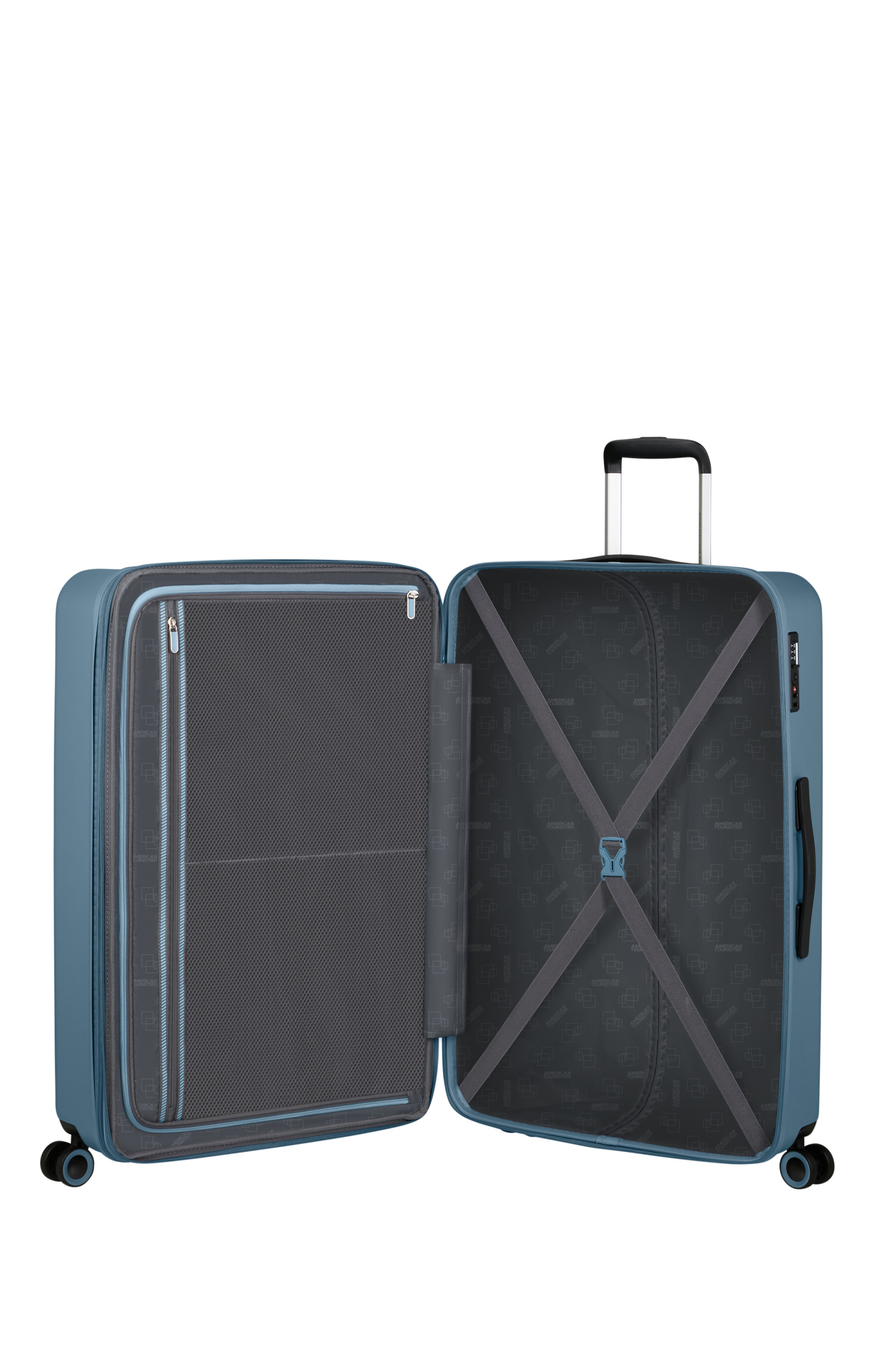 Dynabelt valise 4 roues taille l AMERICAN TOURISTER Bleu