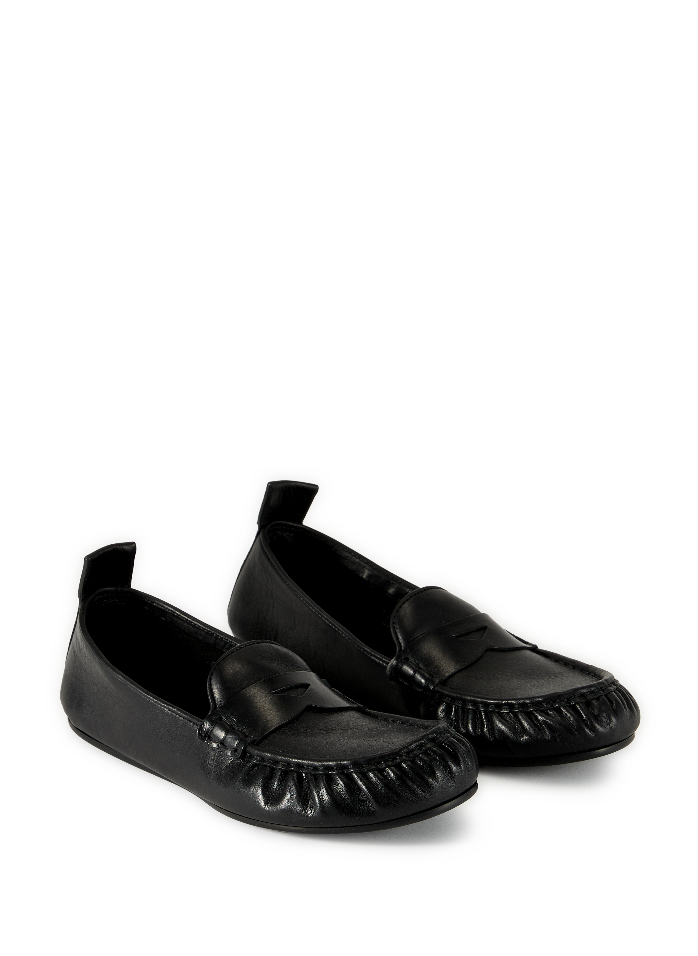 Plain leather moccasins ACNE STUDIOS Black
