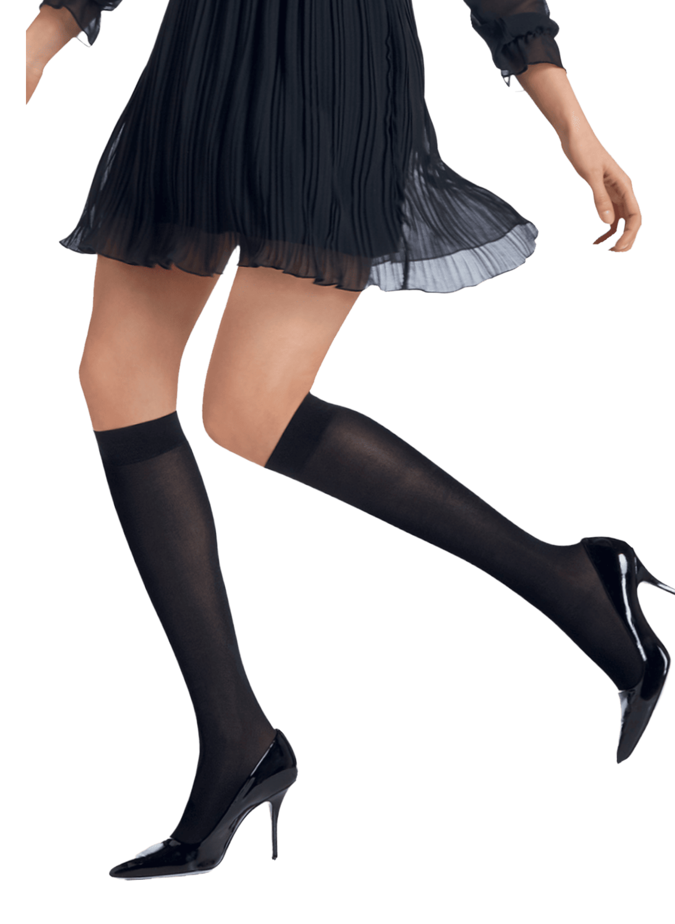 Opaque 50D knee-highs LE BOURGET Black