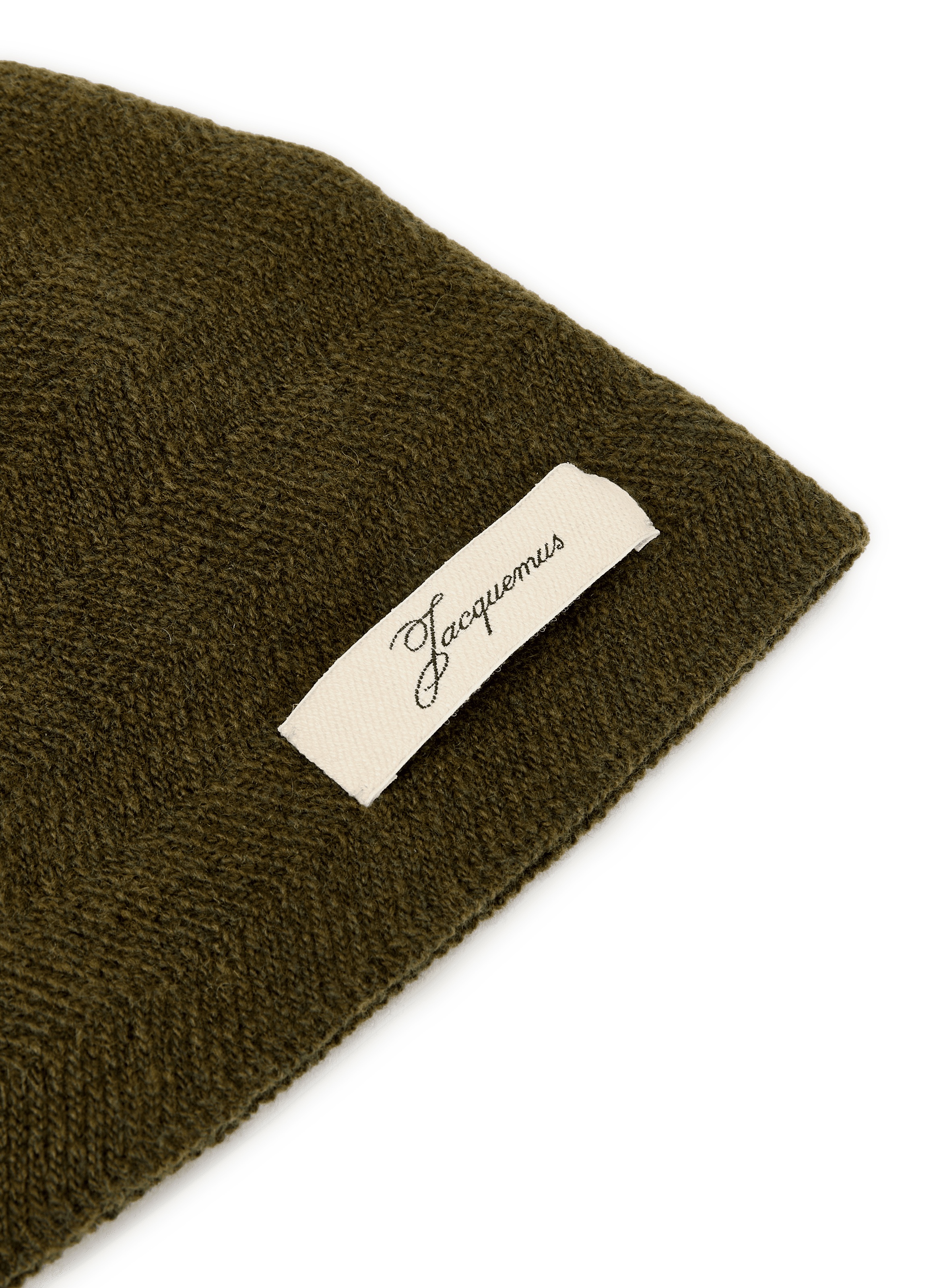 Chevron wool and cashmere beanie JACQUEMUS Brown