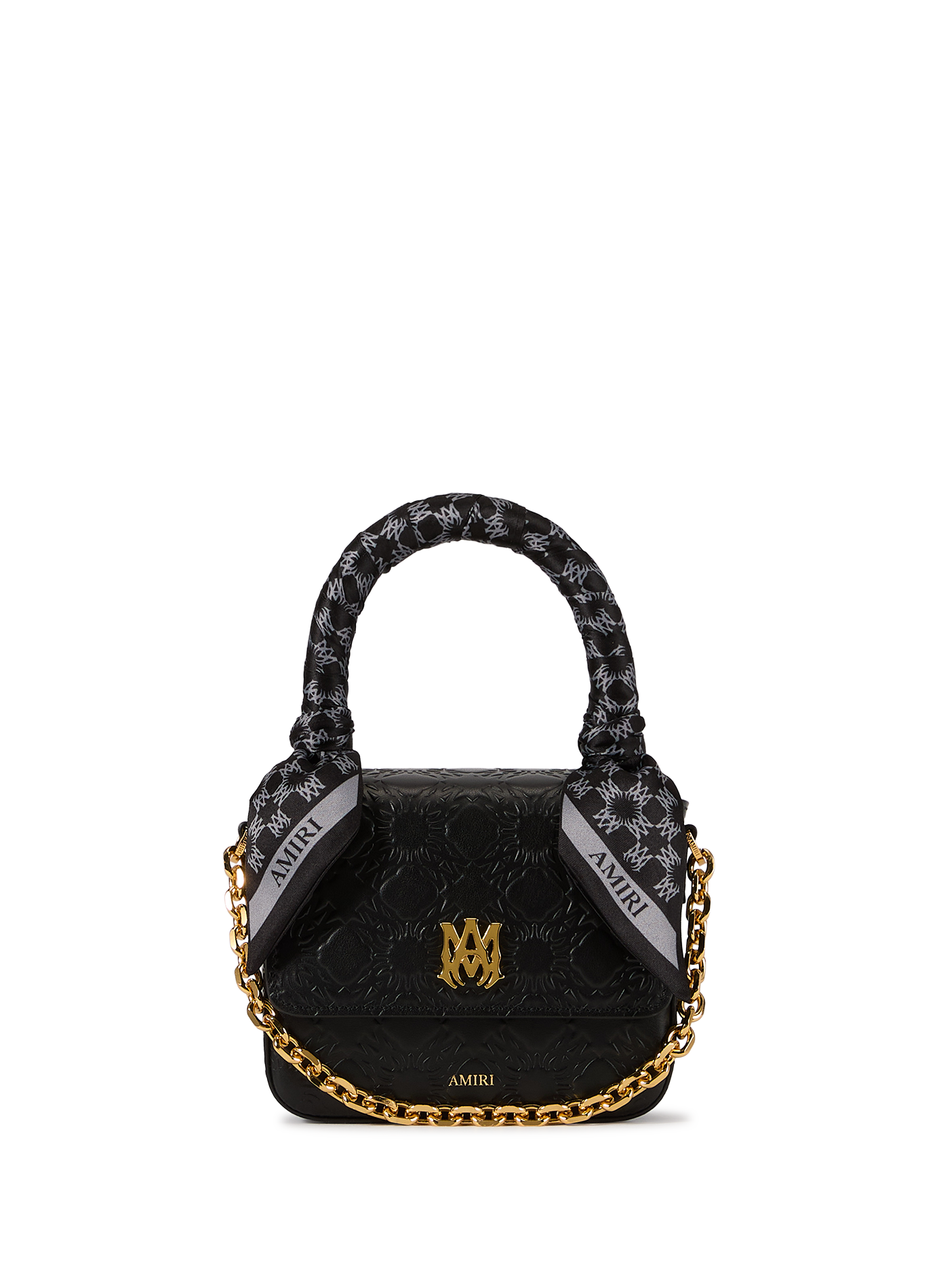 Sac à main logotypé en cuir mélangé AMIRI Noir