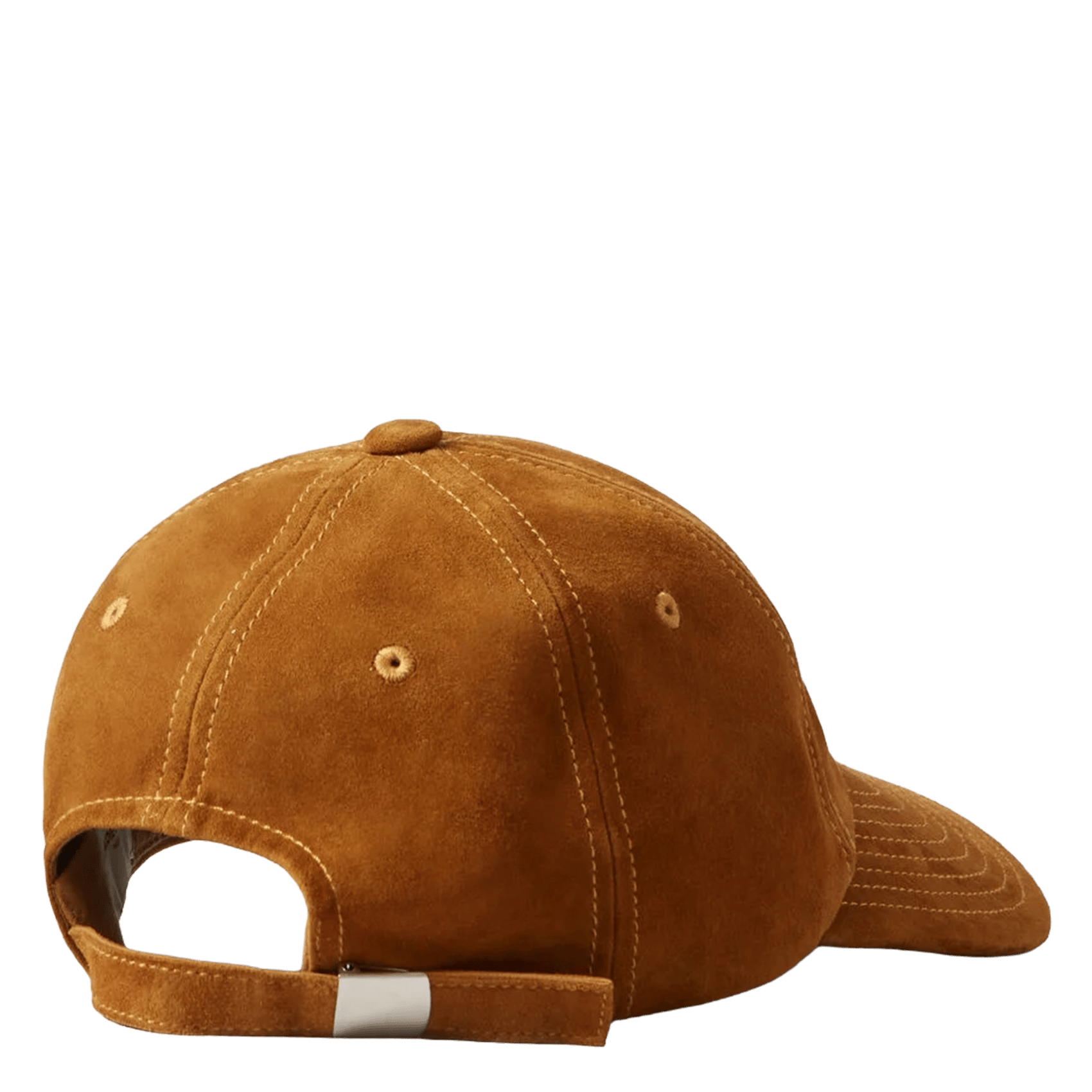 Casquette brodée en cuir suédé CLAUDIE PIERLOT Marron