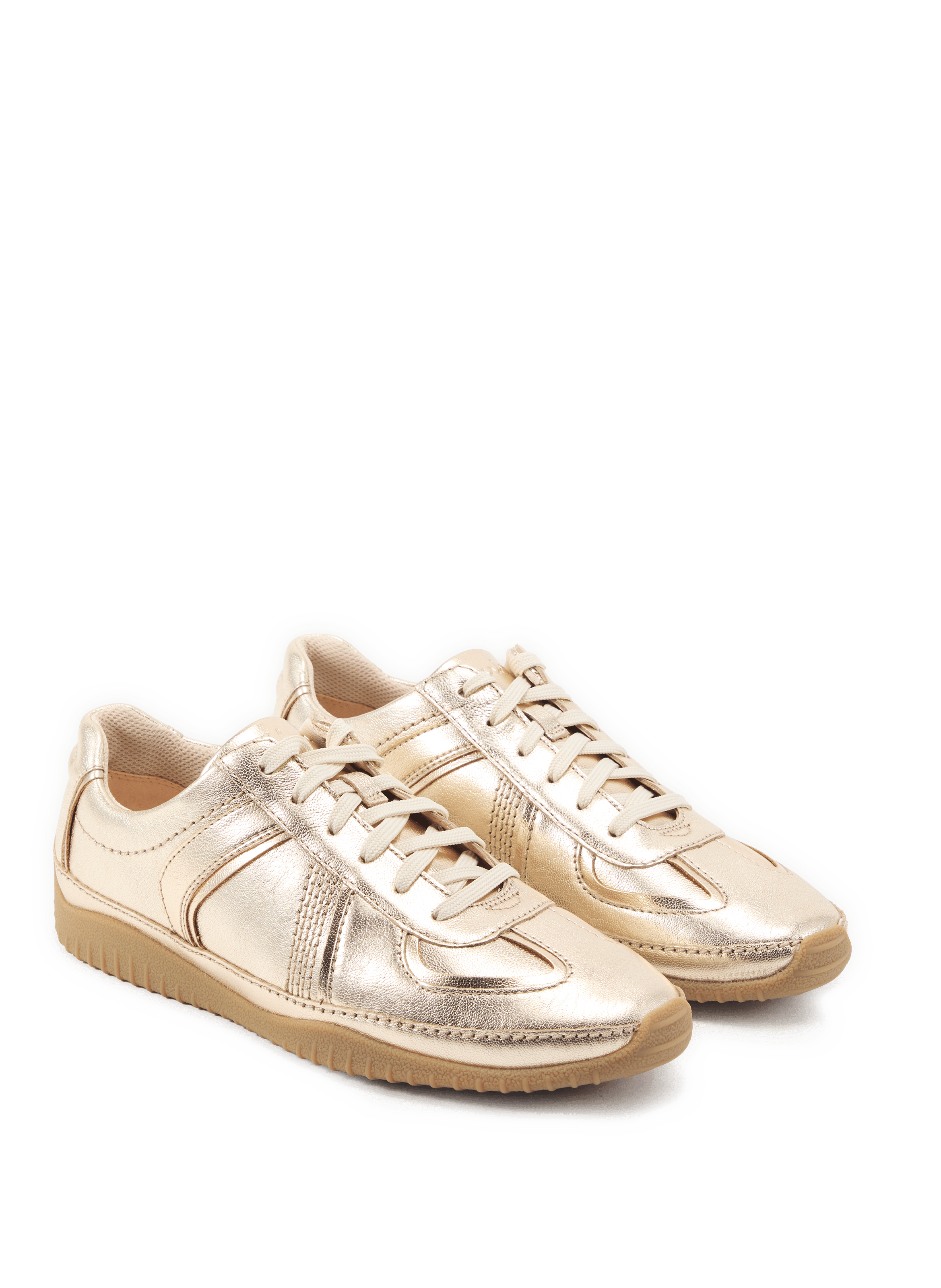 askets basses Meridor Lo en cuir métallisé CLARKS Doré