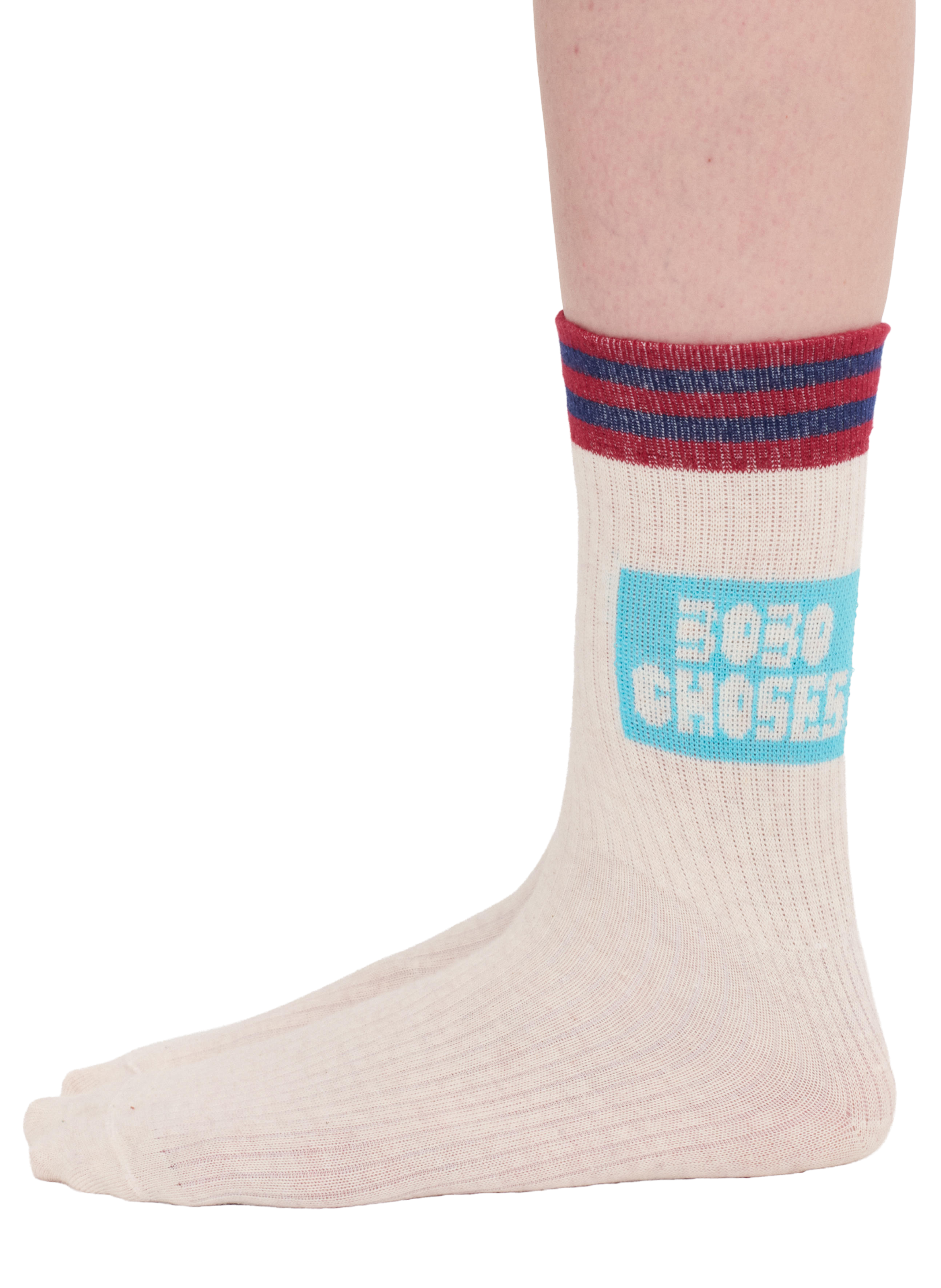 Low ribbed cotton socks BOBO CHOSES Beige