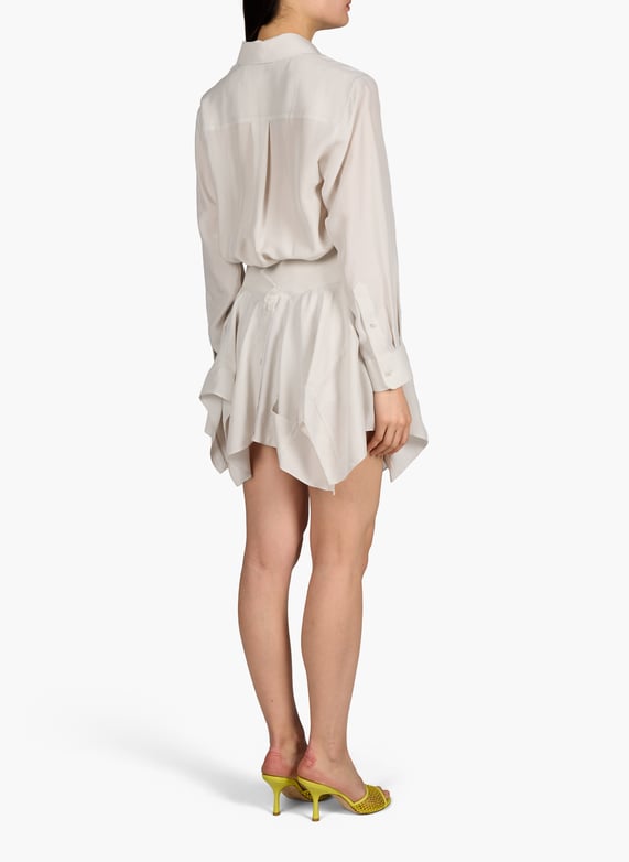 Short plain silk shirt dress White Alexander wang - Women | Printemps Short plain silk shirt dress White Alexander wang - Women | Printemps