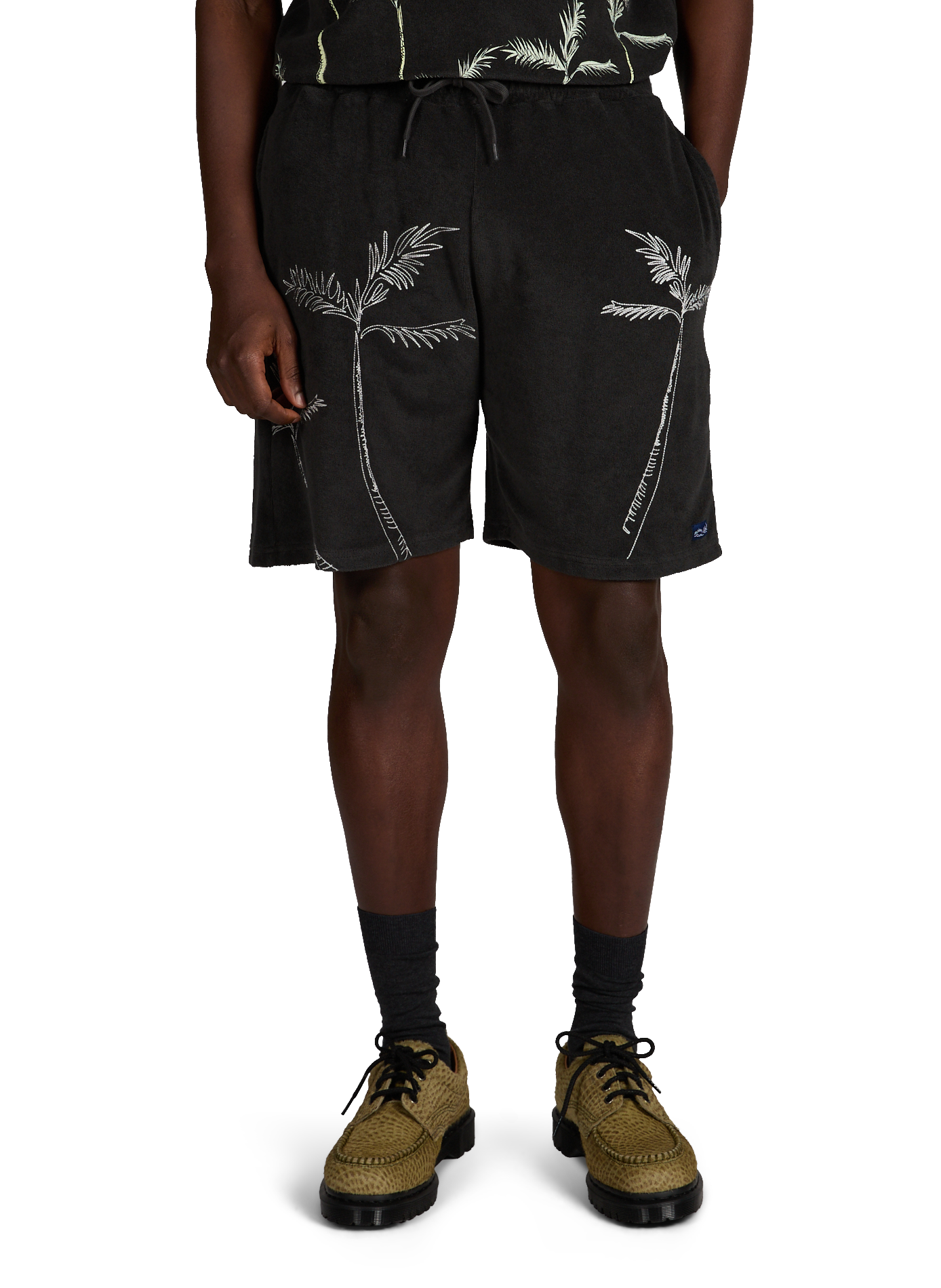 Short sponge Palm Tree in cotton MAISON LABICHE Black