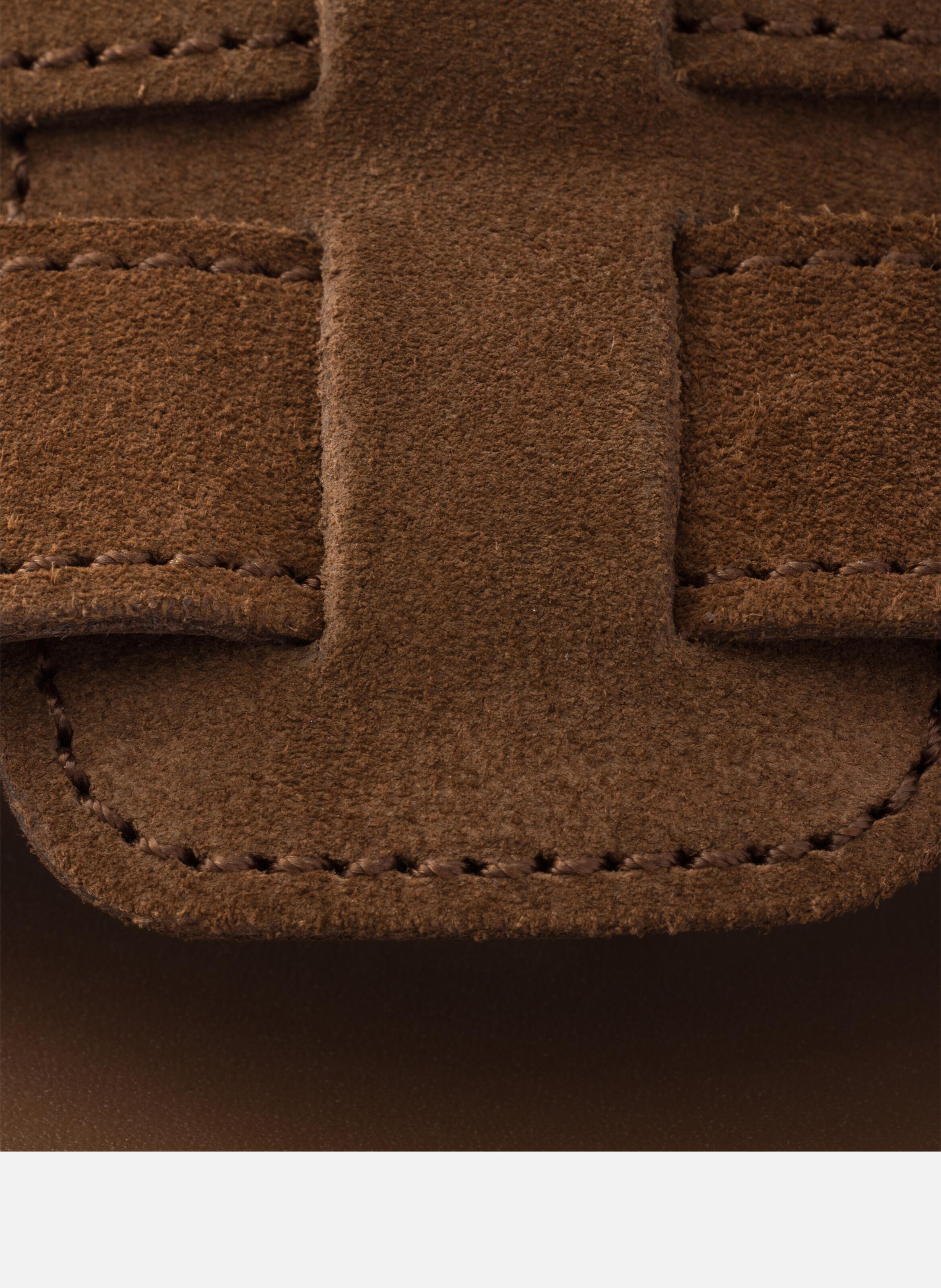 Sandales à plateforme et talon haut en veau velour PRADA Marron