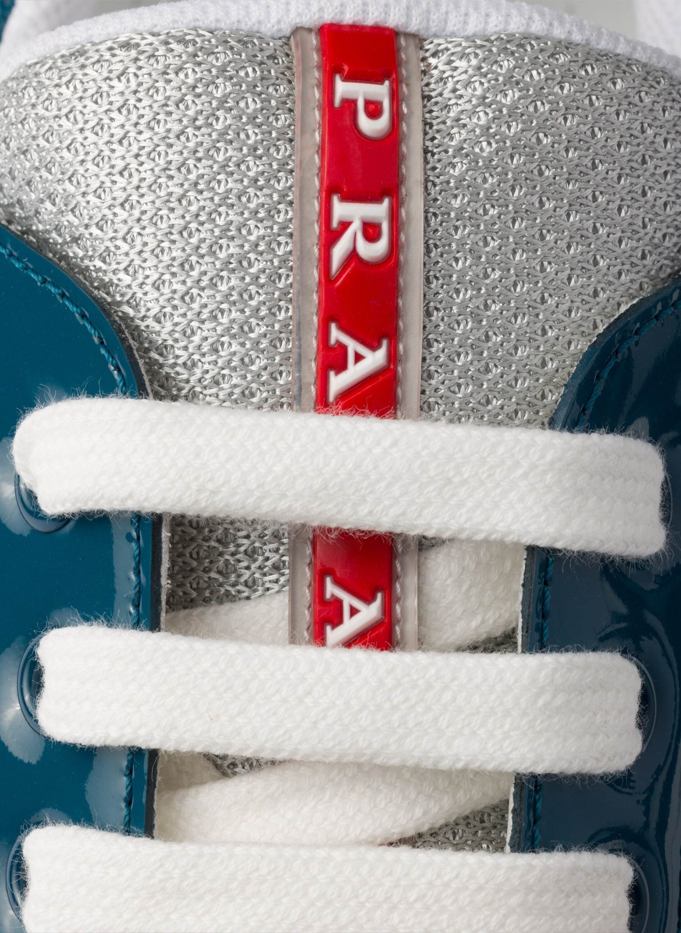 Sneakers prada america’s cup en cuir verni et tiss PRADA Vert