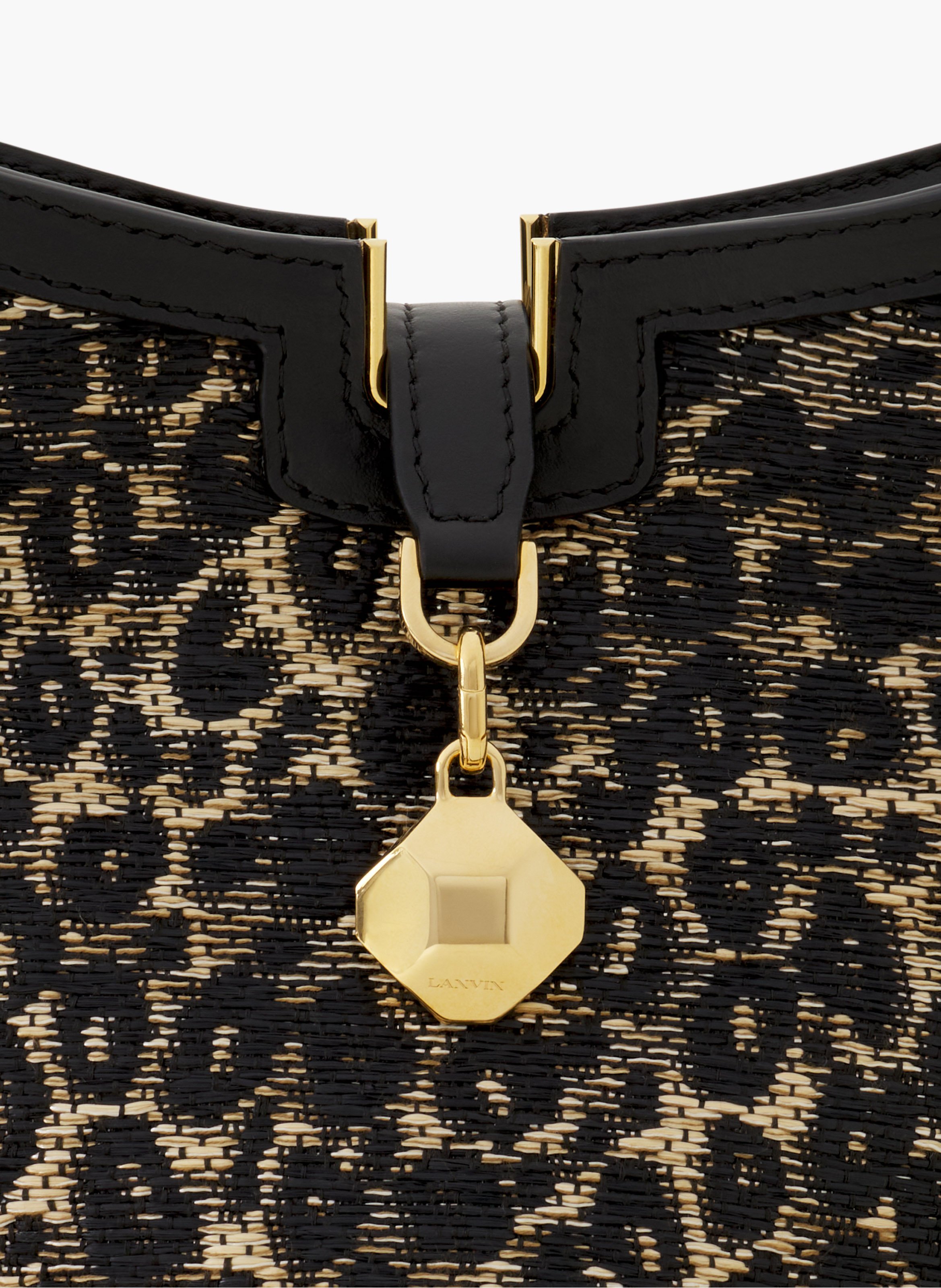 Sac seau nano catch by lanvin en rafia LANVIN Beige