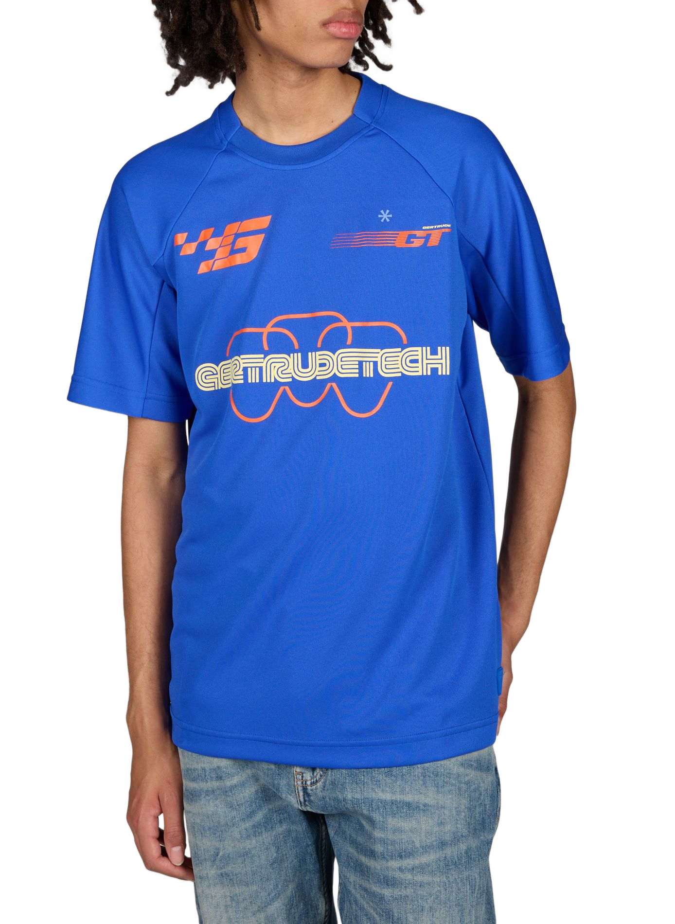 Oversized screen-printed T-shirt GERTRUDE ET GASTON Blue