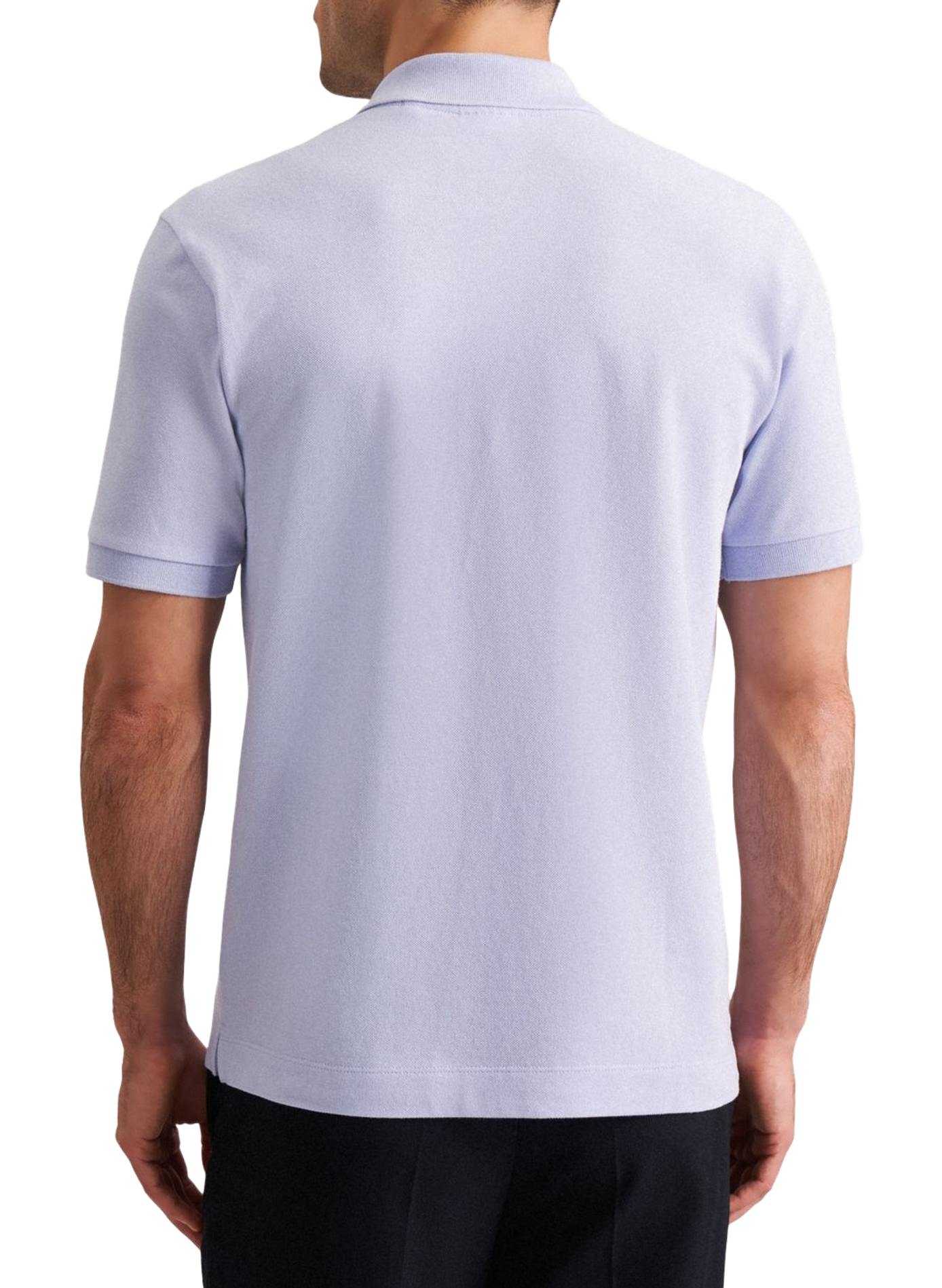 Solid short-sleeve cotton polo SEIDENSTICKER Blue