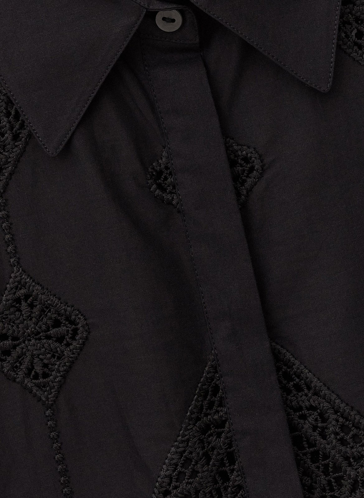 Chemise en coton mélangé muriel Noir