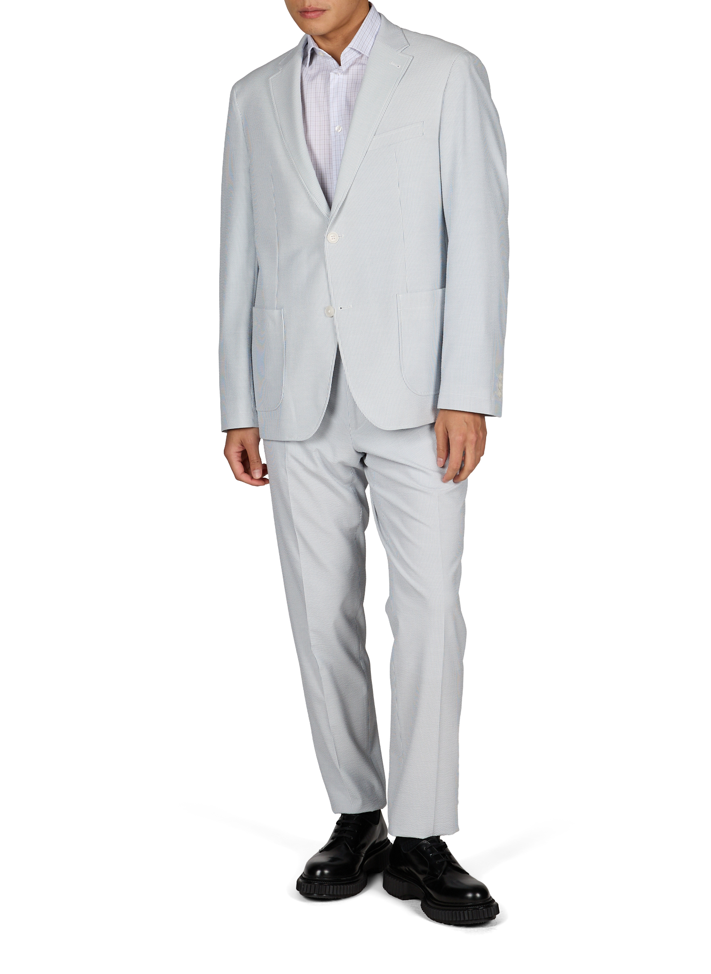 Pantaloni affusolati a righe e pieghe PIERRE CARDIN Blu